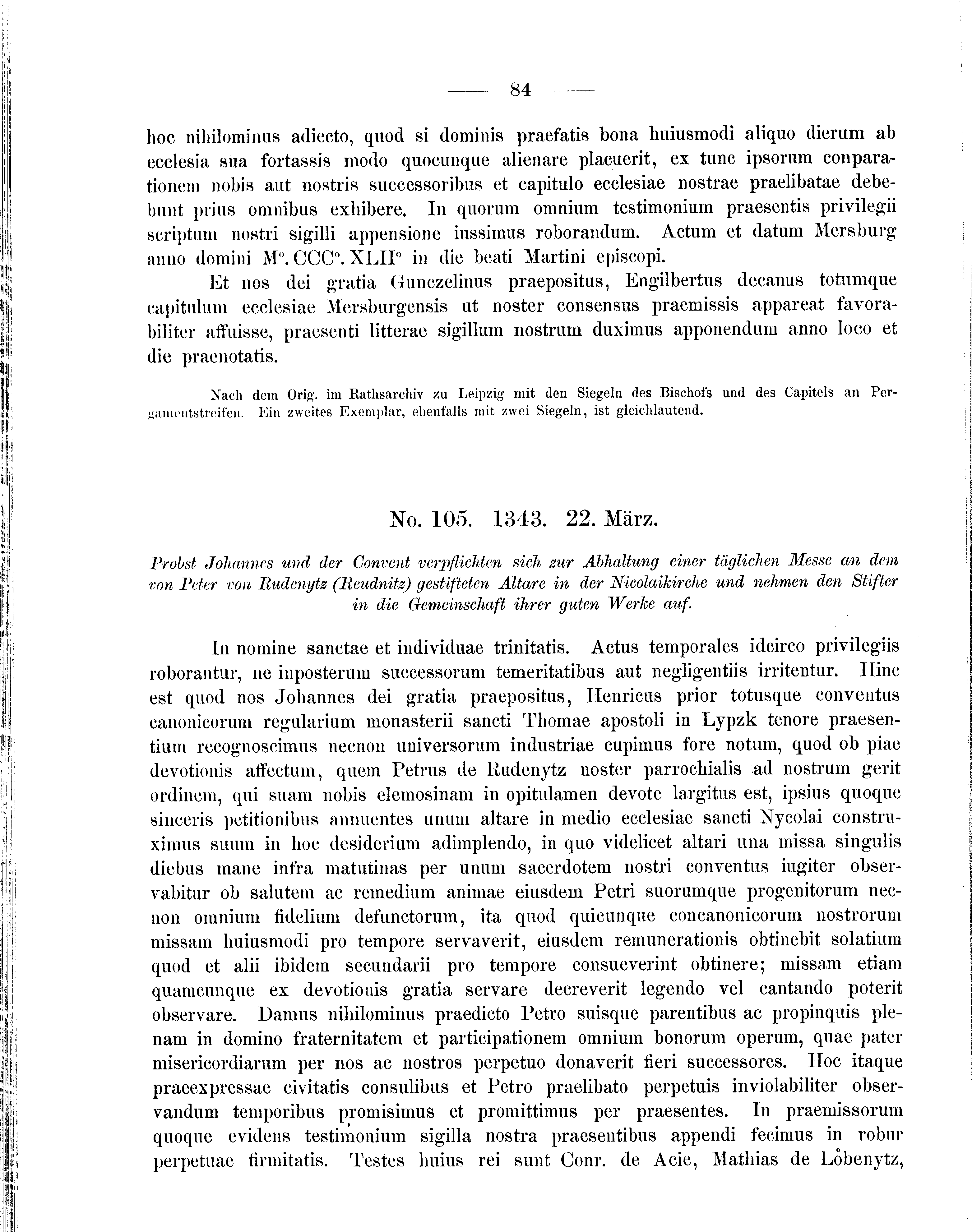 Historische Urkunde Seite 84 aus Band cds2_09