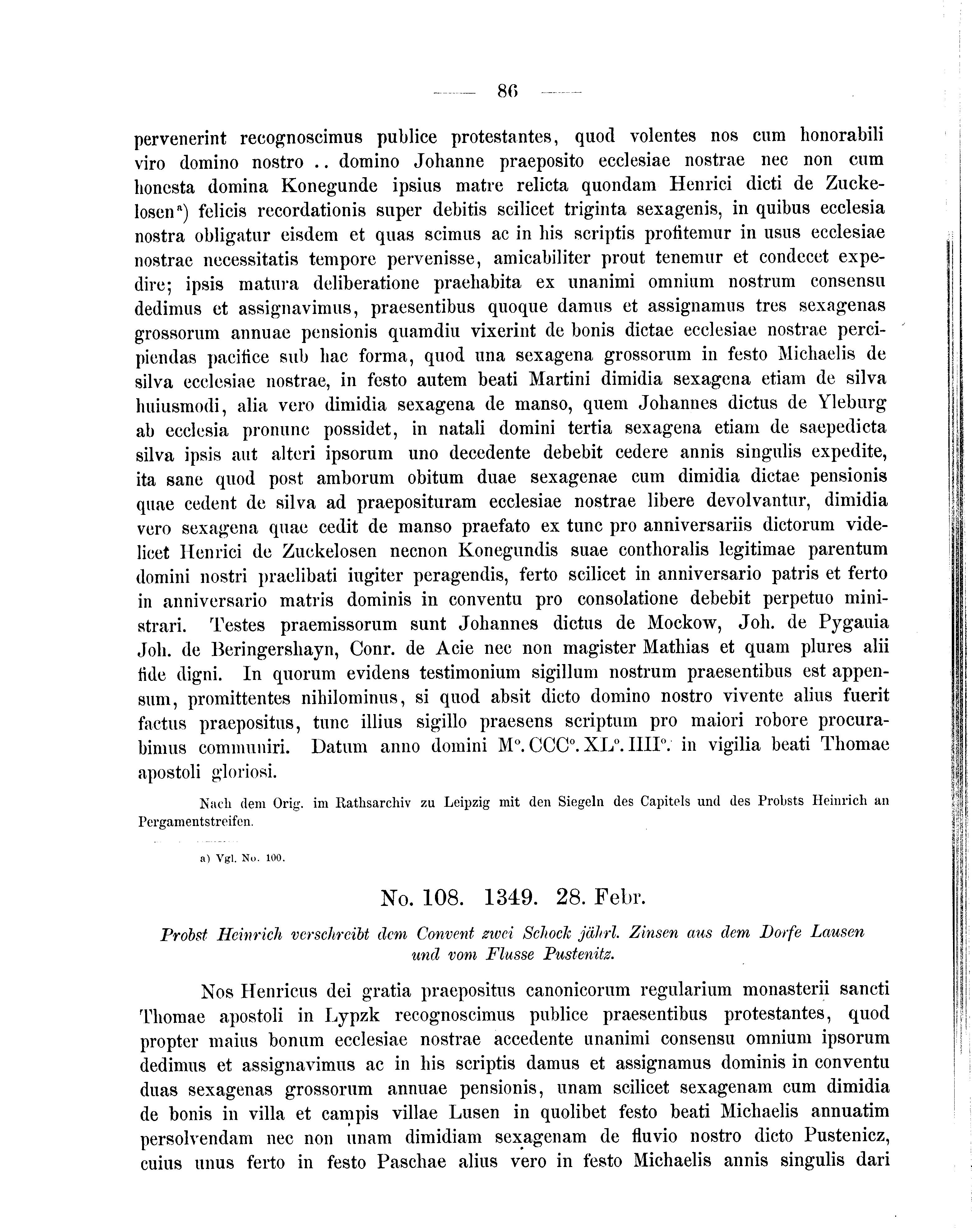 Historische Urkunde Seite 86 aus Band cds2_09