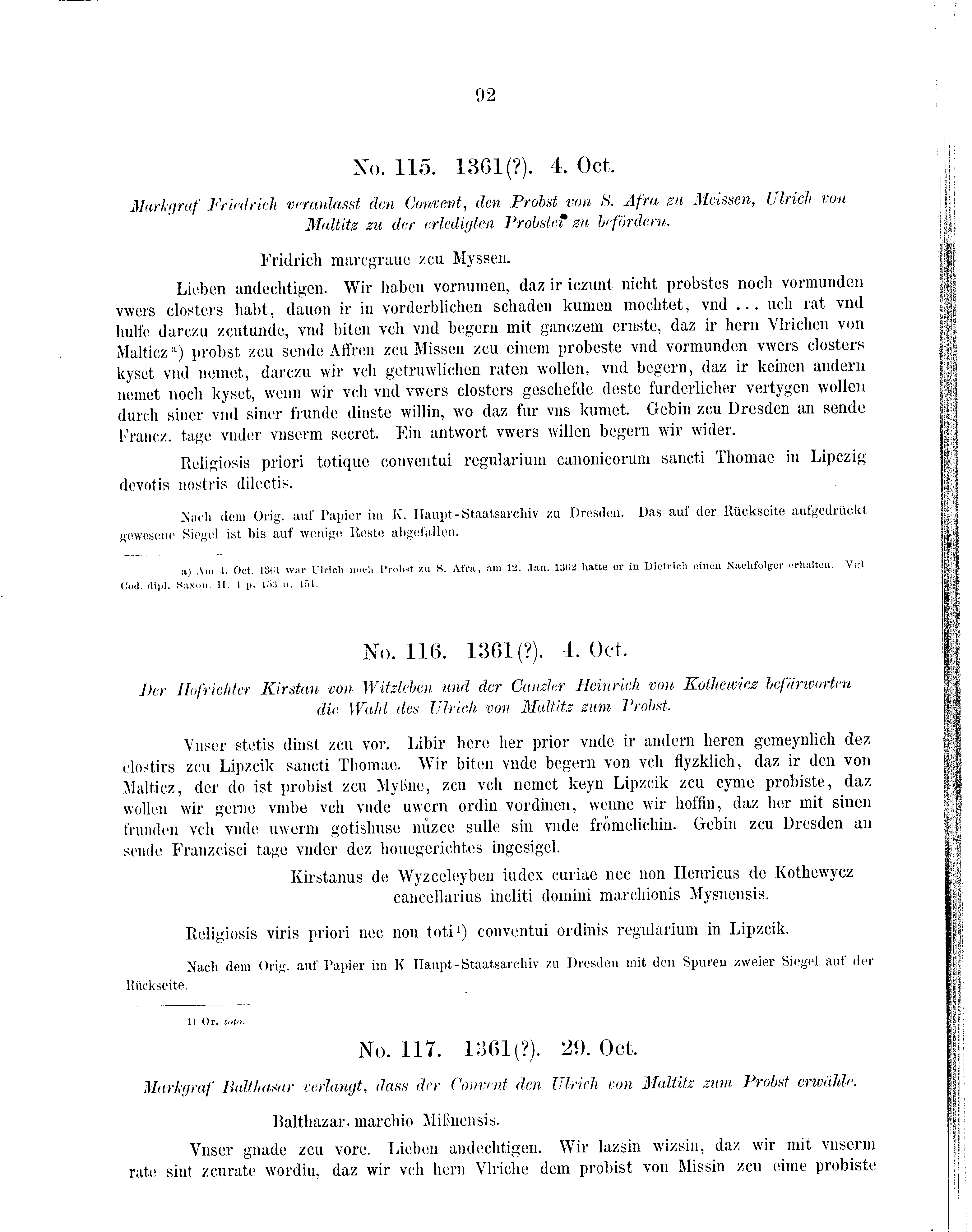 Historische Urkunde Seite 92 aus Band cds2_09