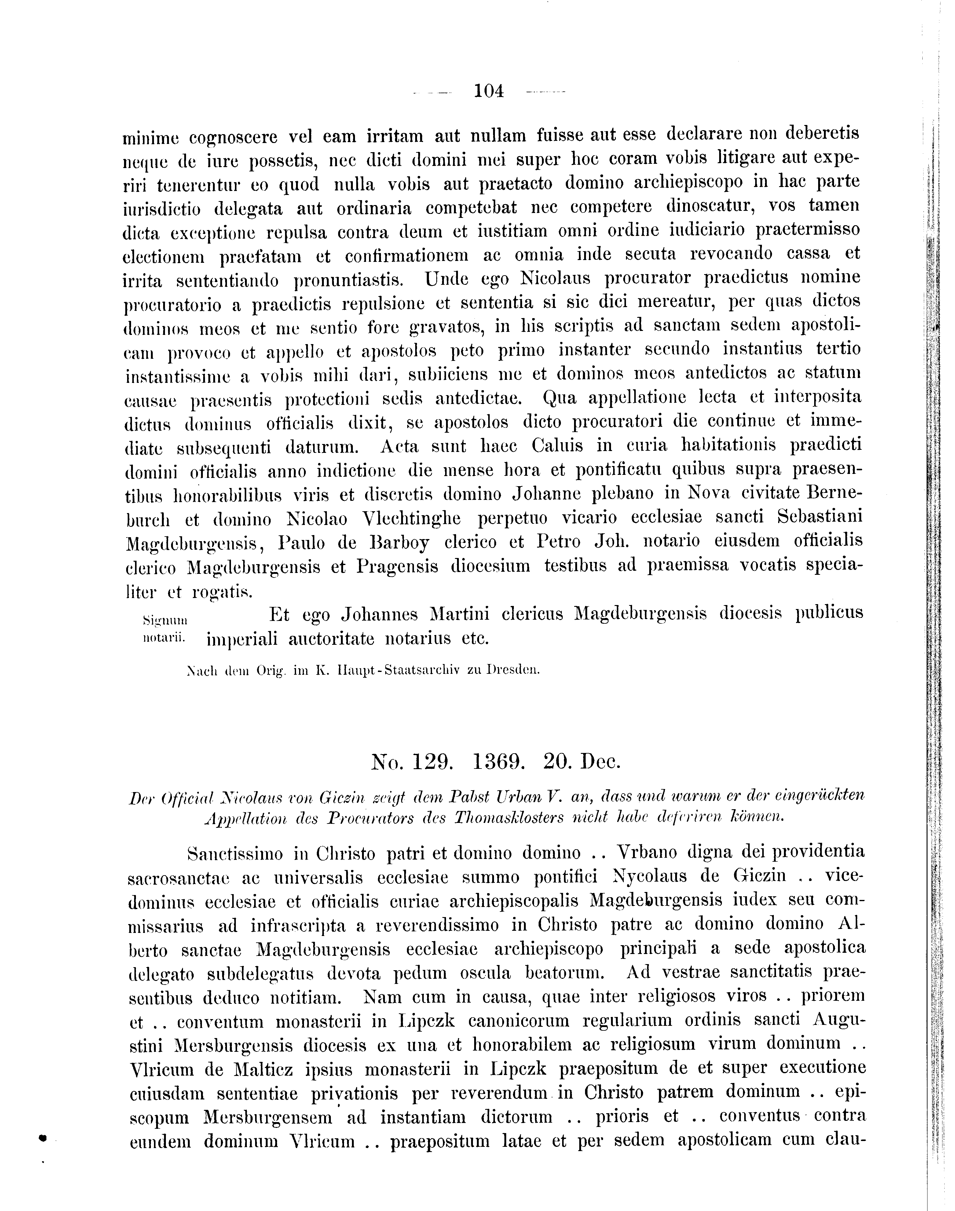 Historische Urkunde Seite 104 aus Band cds2_09