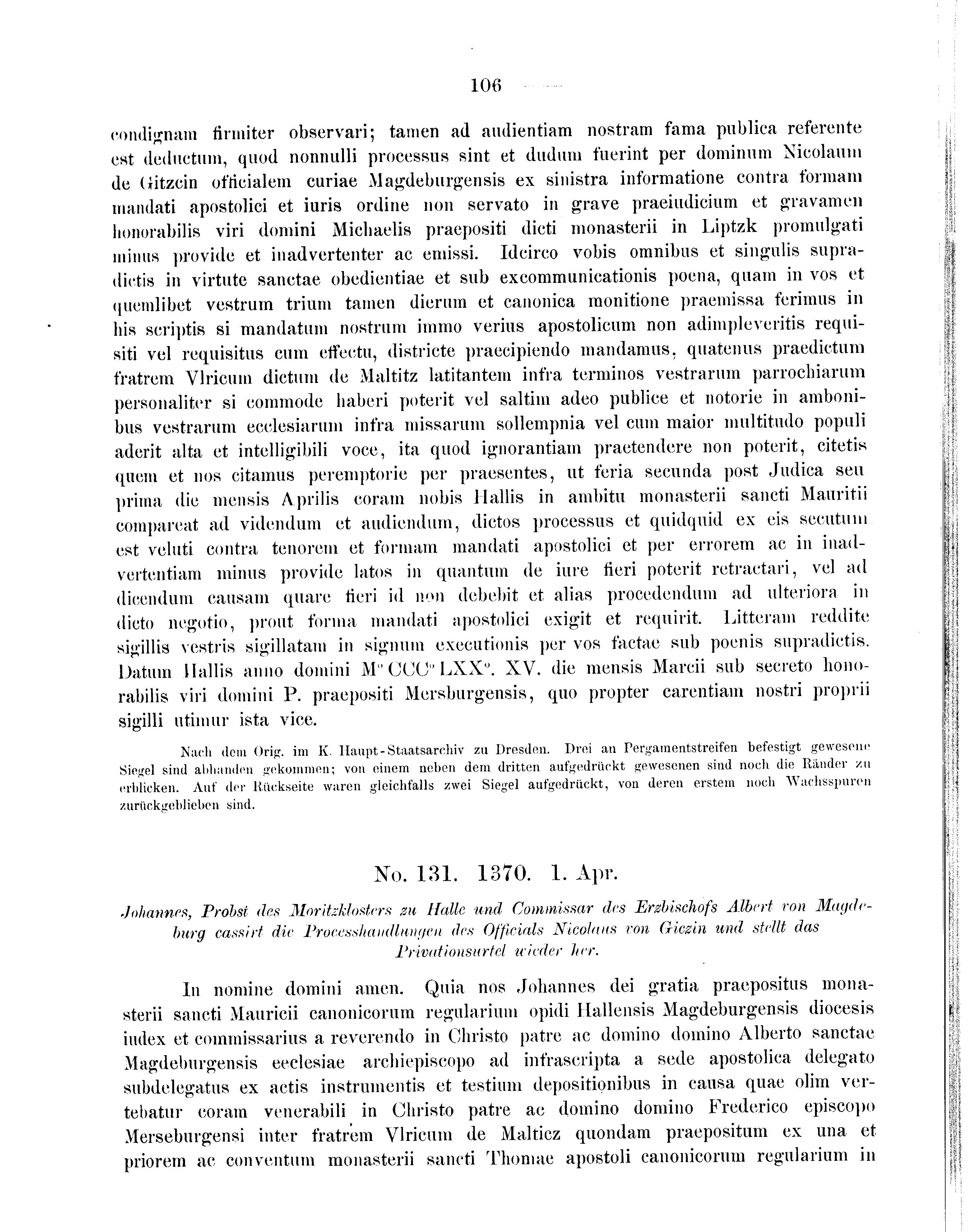 Historische Urkunde Seite 106 aus Band cds2_09