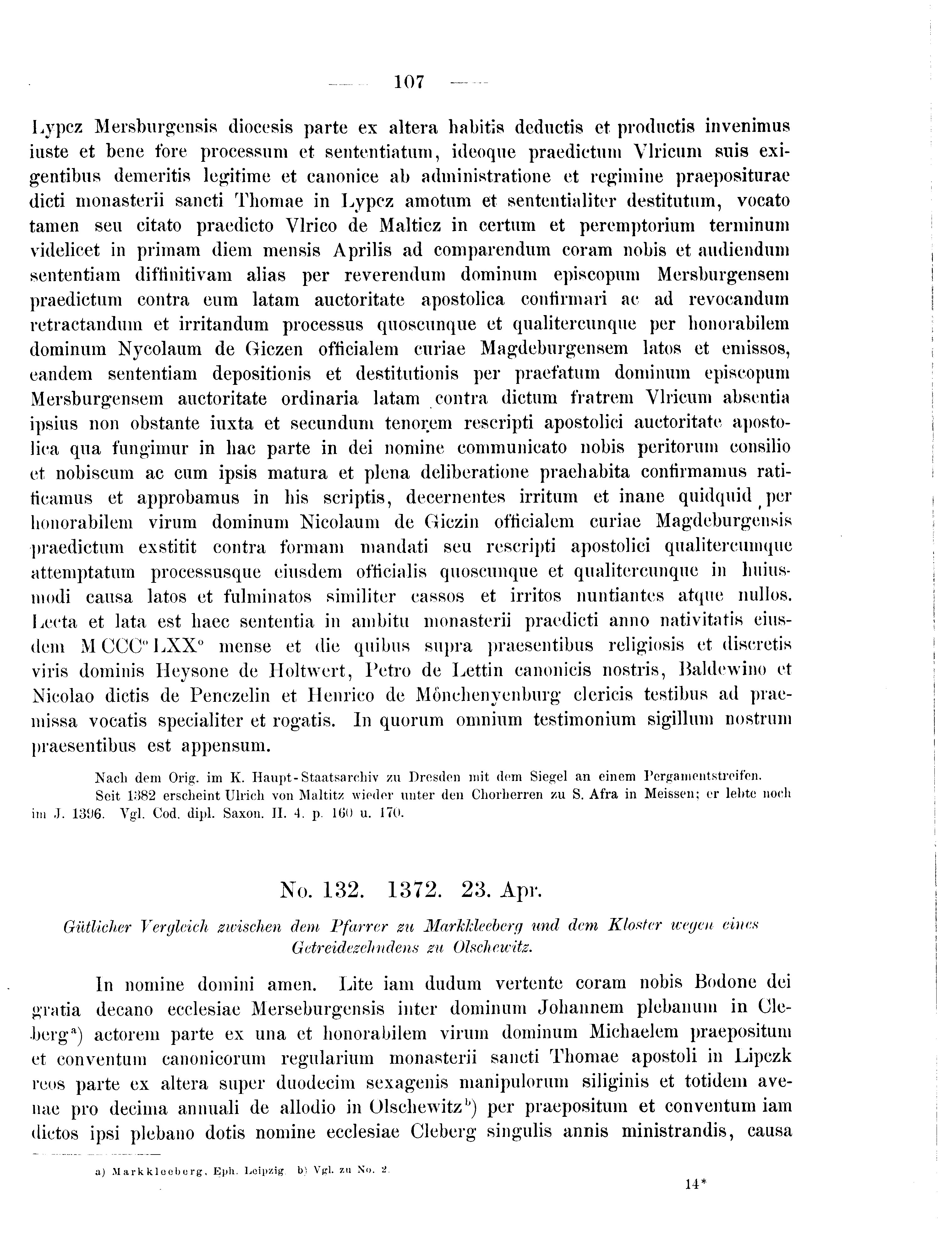 Historische Urkunde Seite 107 aus Band cds2_09