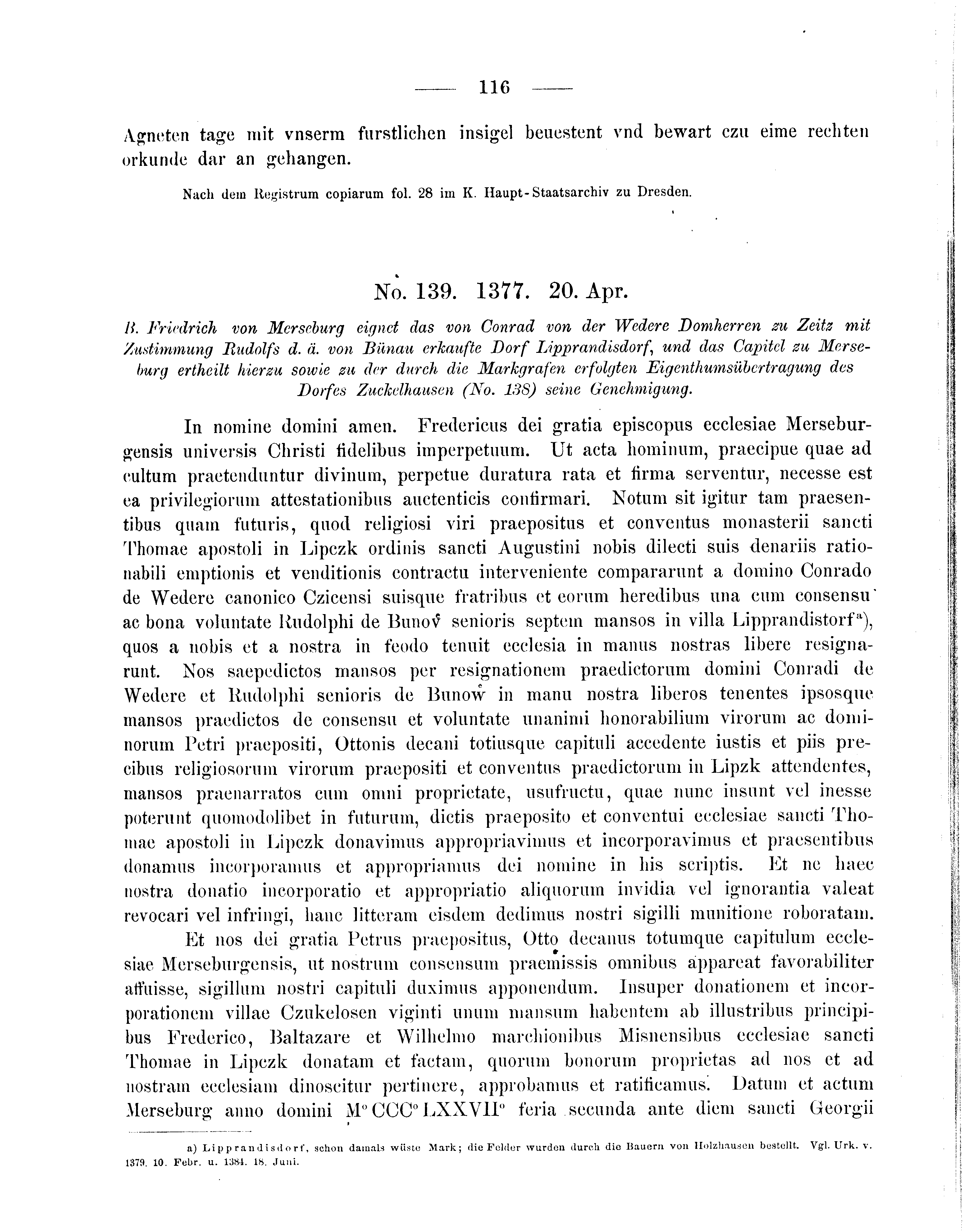 Historische Urkunde Seite 116 aus Band cds2_09