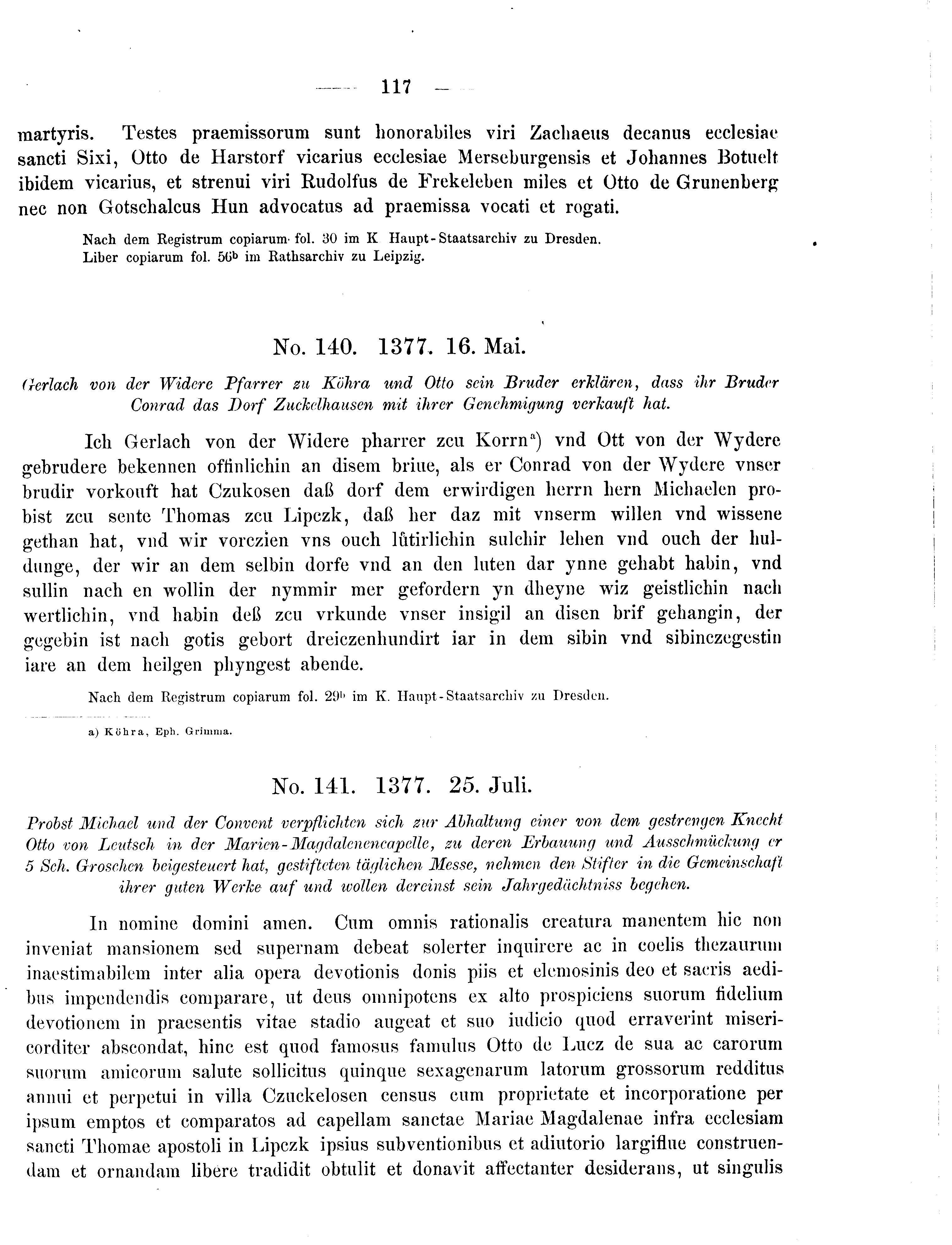 Historische Urkunde Seite 117 aus Band cds2_09