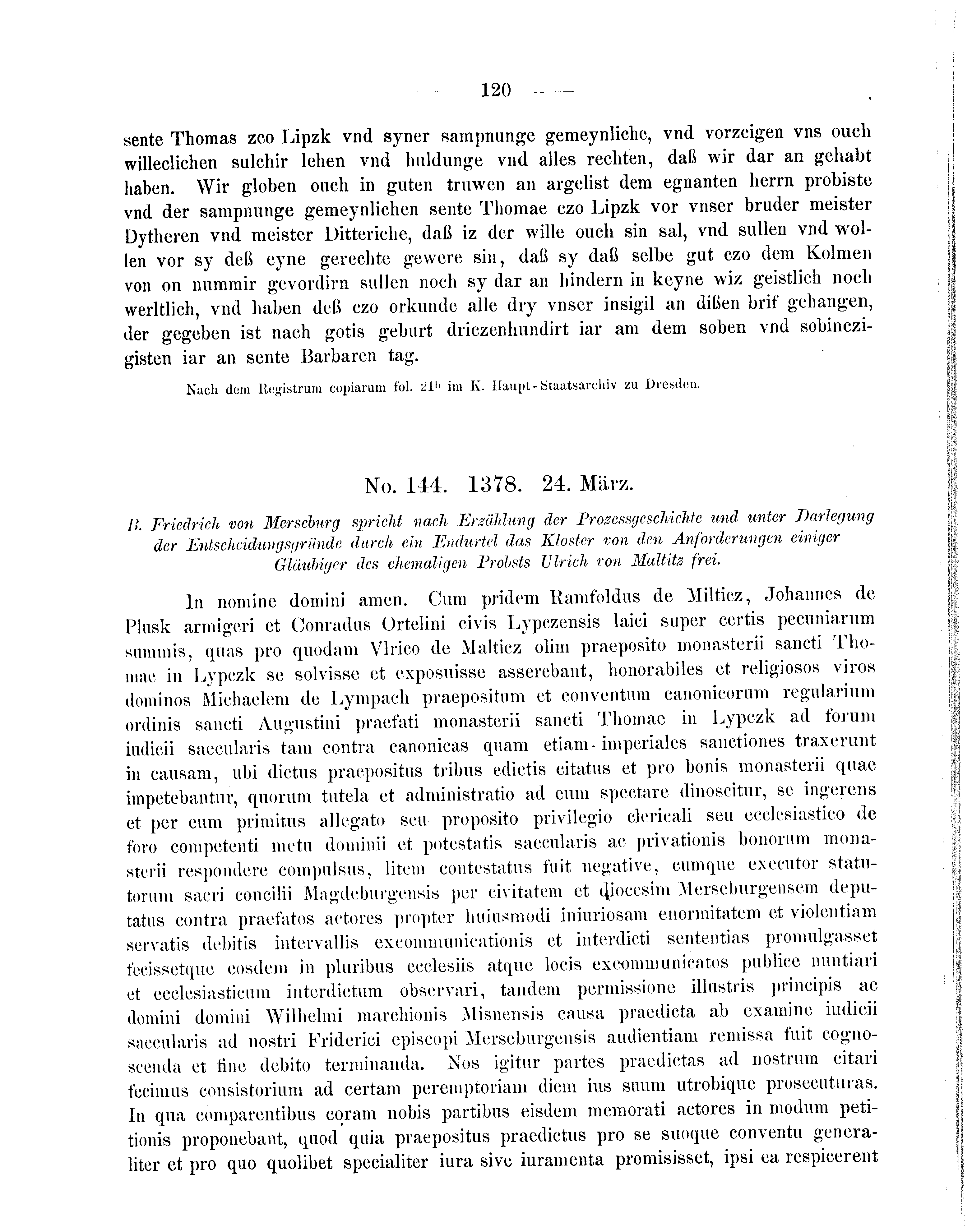 Historische Urkunde Seite 120 aus Band cds2_09