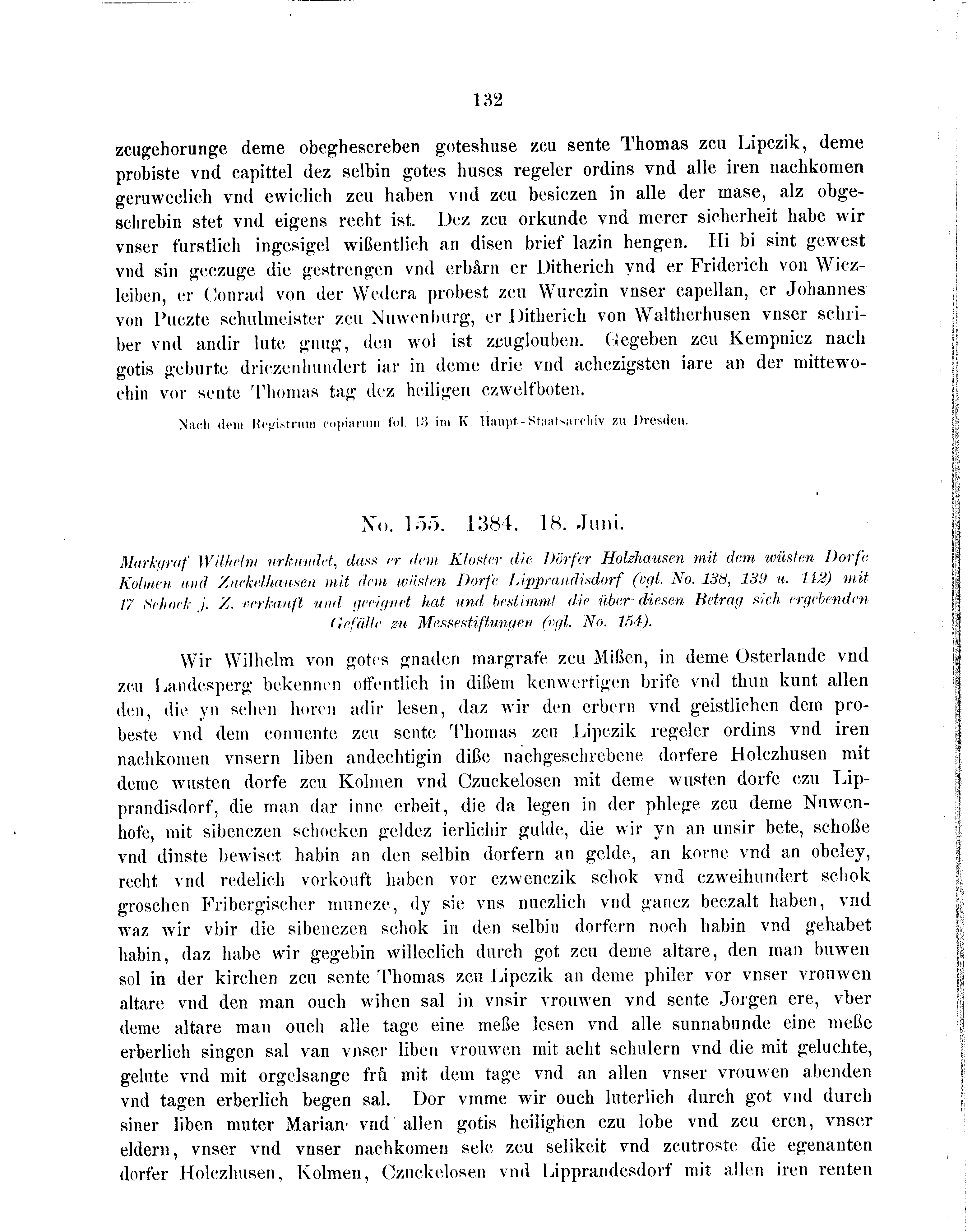Historische Urkunde Seite 132 aus Band cds2_09