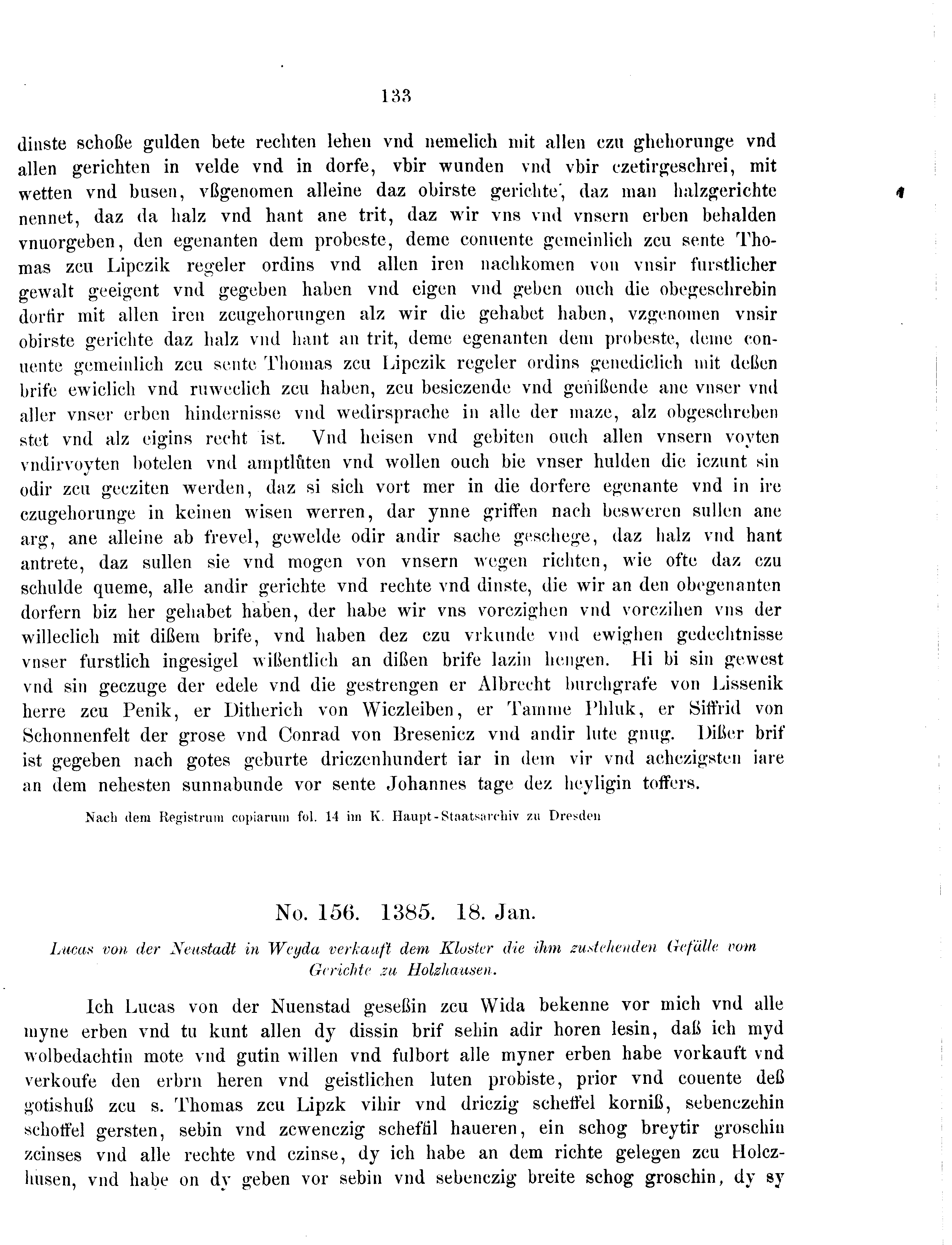 Historische Urkunde Seite 133 aus Band cds2_09