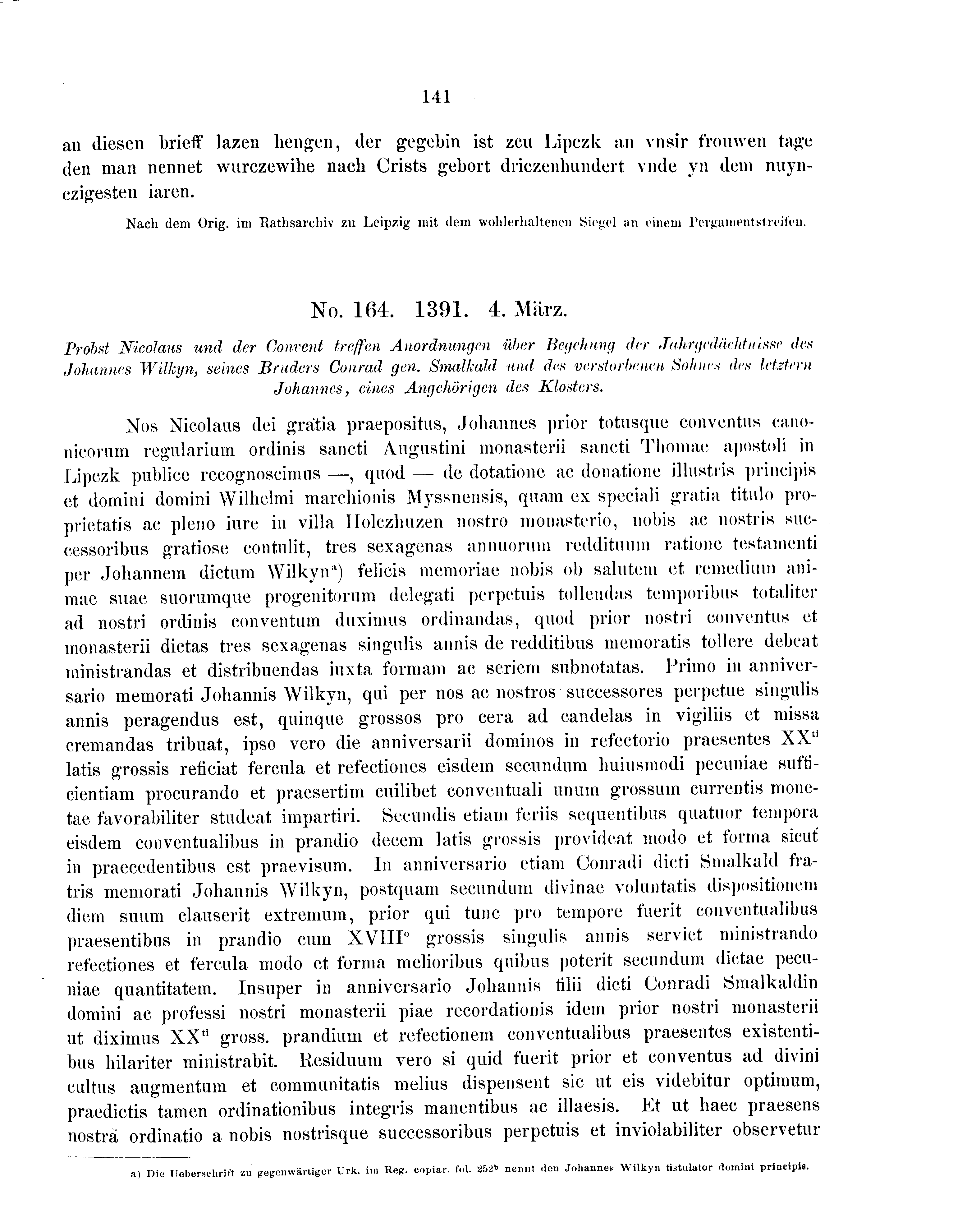 Historische Urkunde Seite 141 aus Band cds2_09