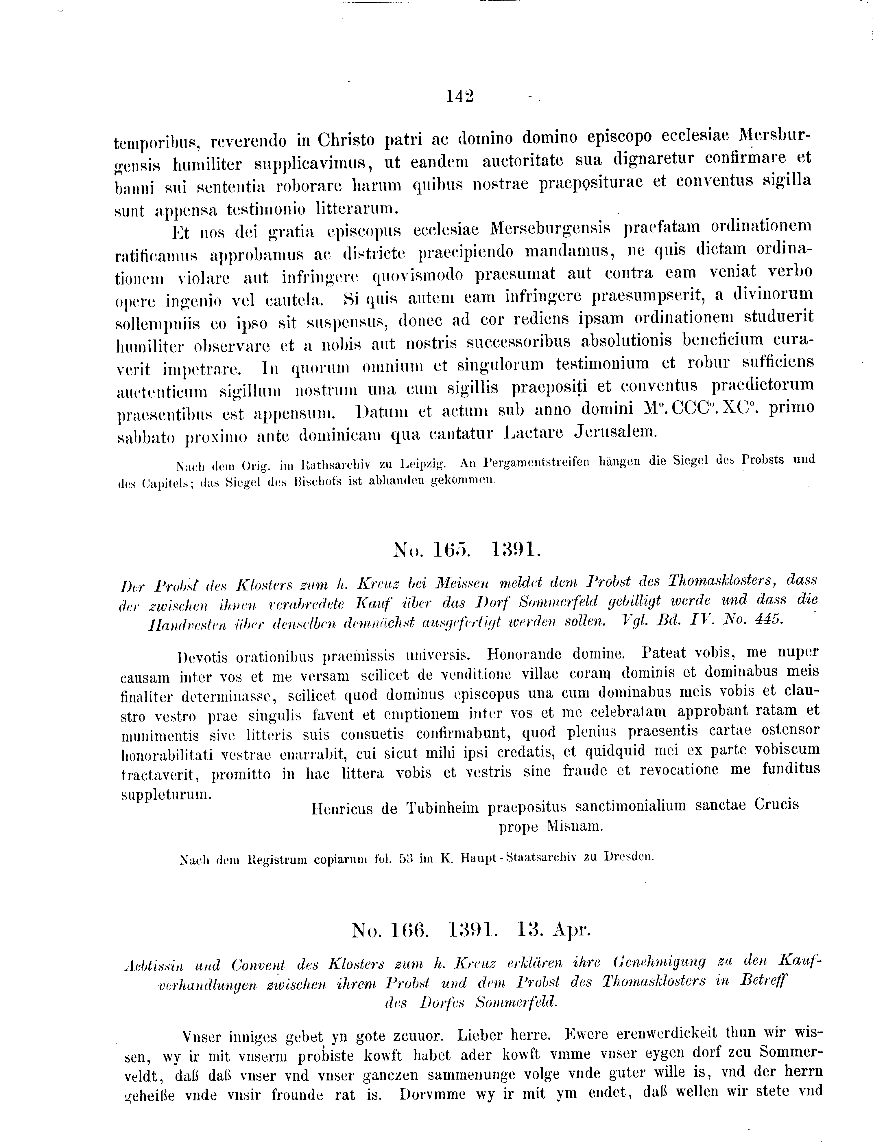 Historische Urkunde Seite 142 aus Band cds2_09