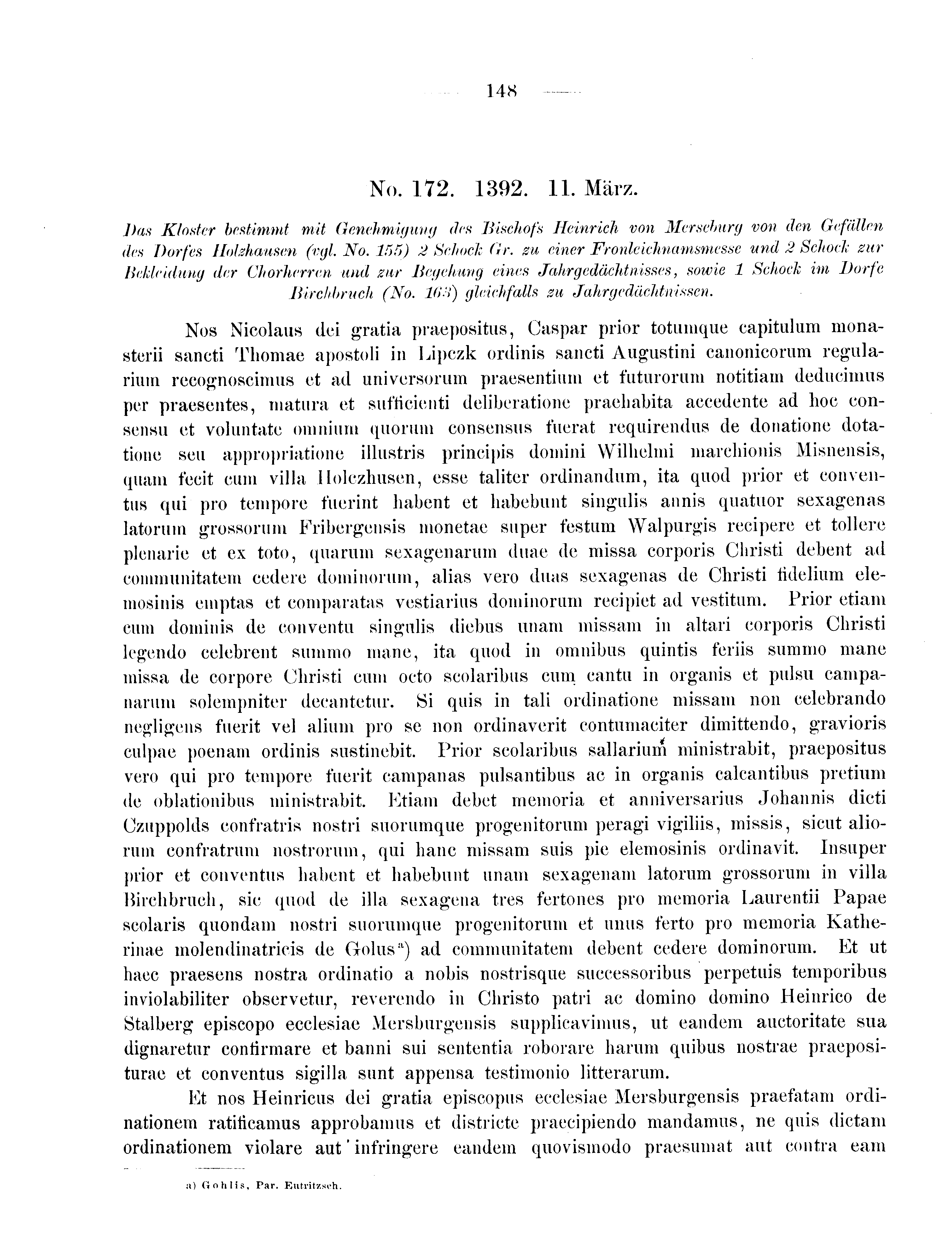 Historische Urkunde Seite 148 aus Band cds2_09