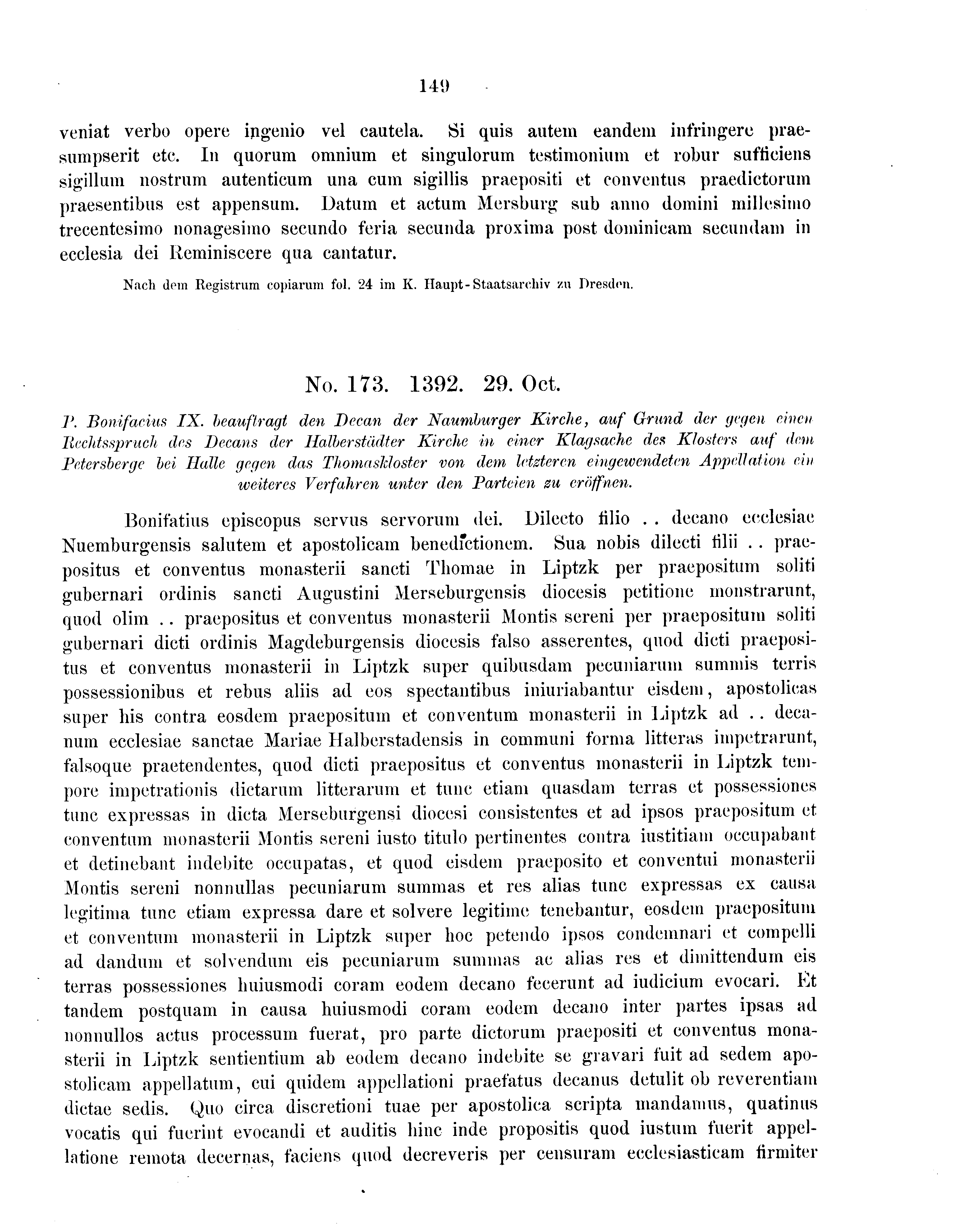 Historische Urkunde Seite 149 aus Band cds2_09