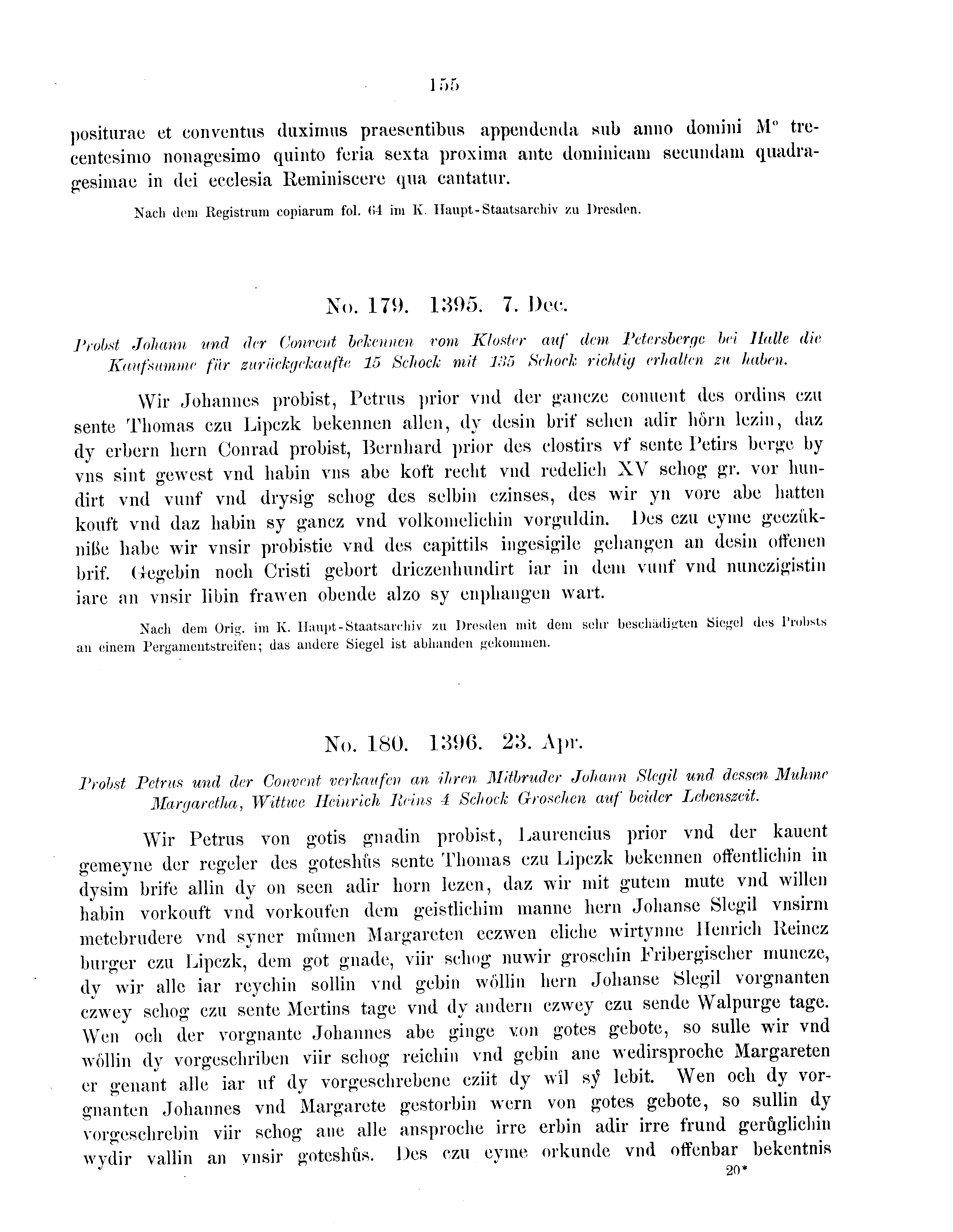 Historische Urkunde Seite 155 aus Band cds2_09