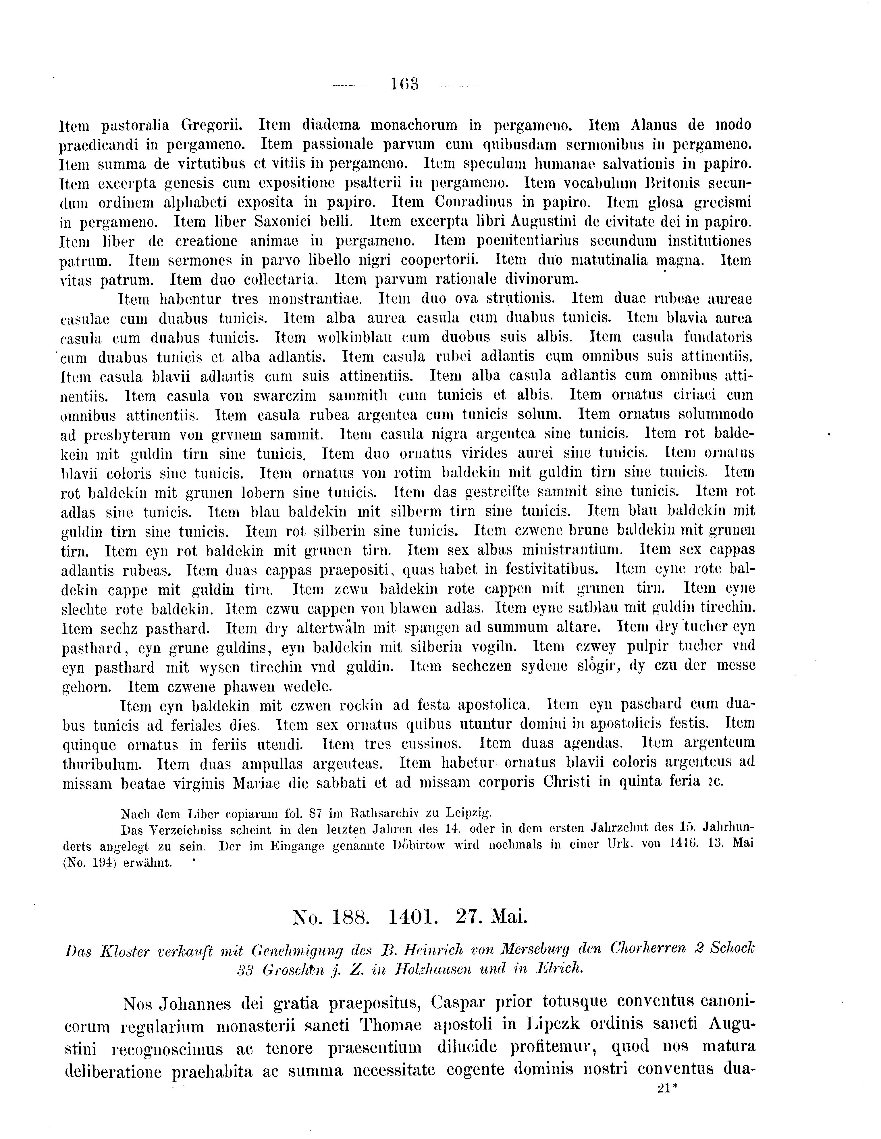 Historische Urkunde Seite 163 aus Band cds2_09