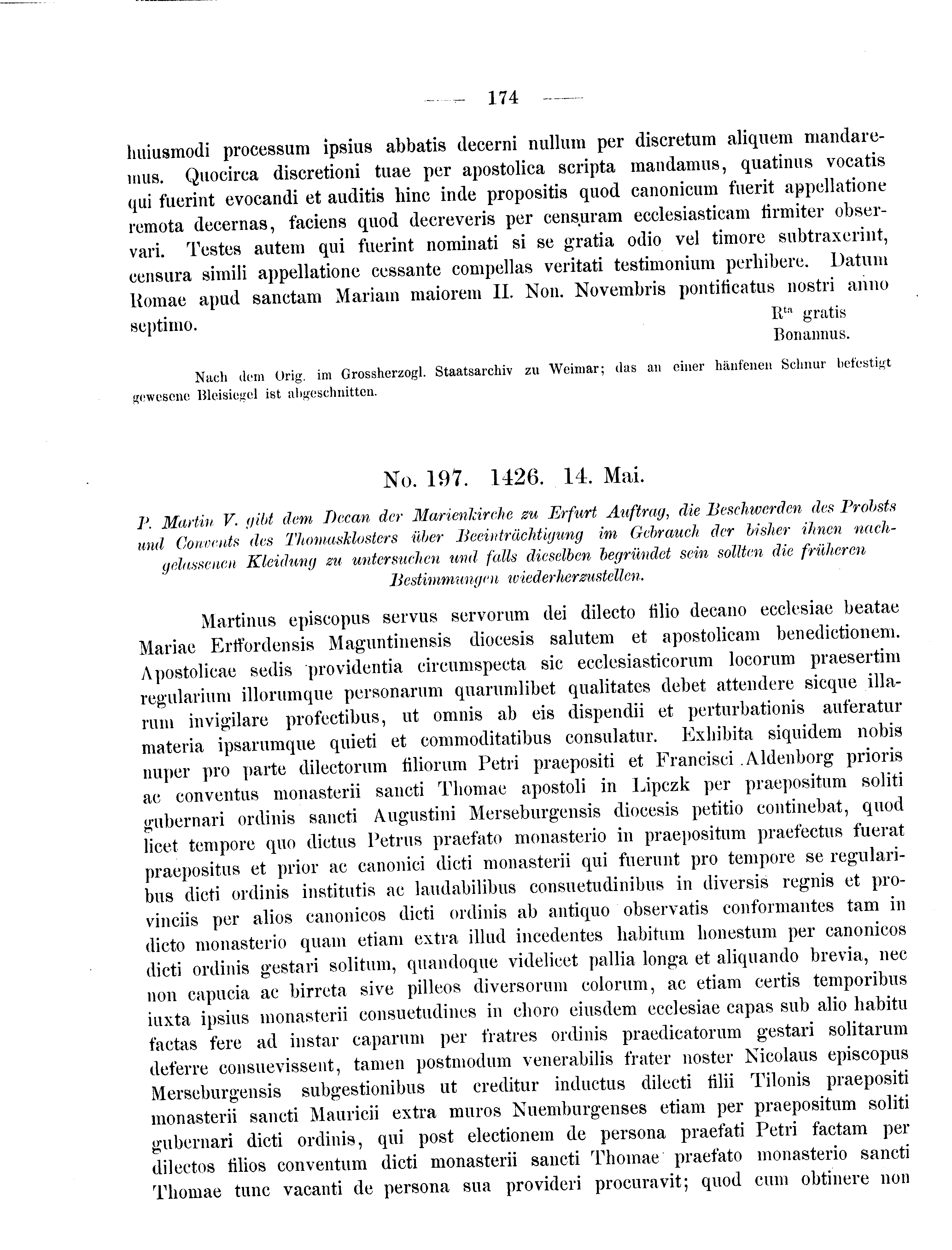 Historische Urkunde Seite 174 aus Band cds2_09