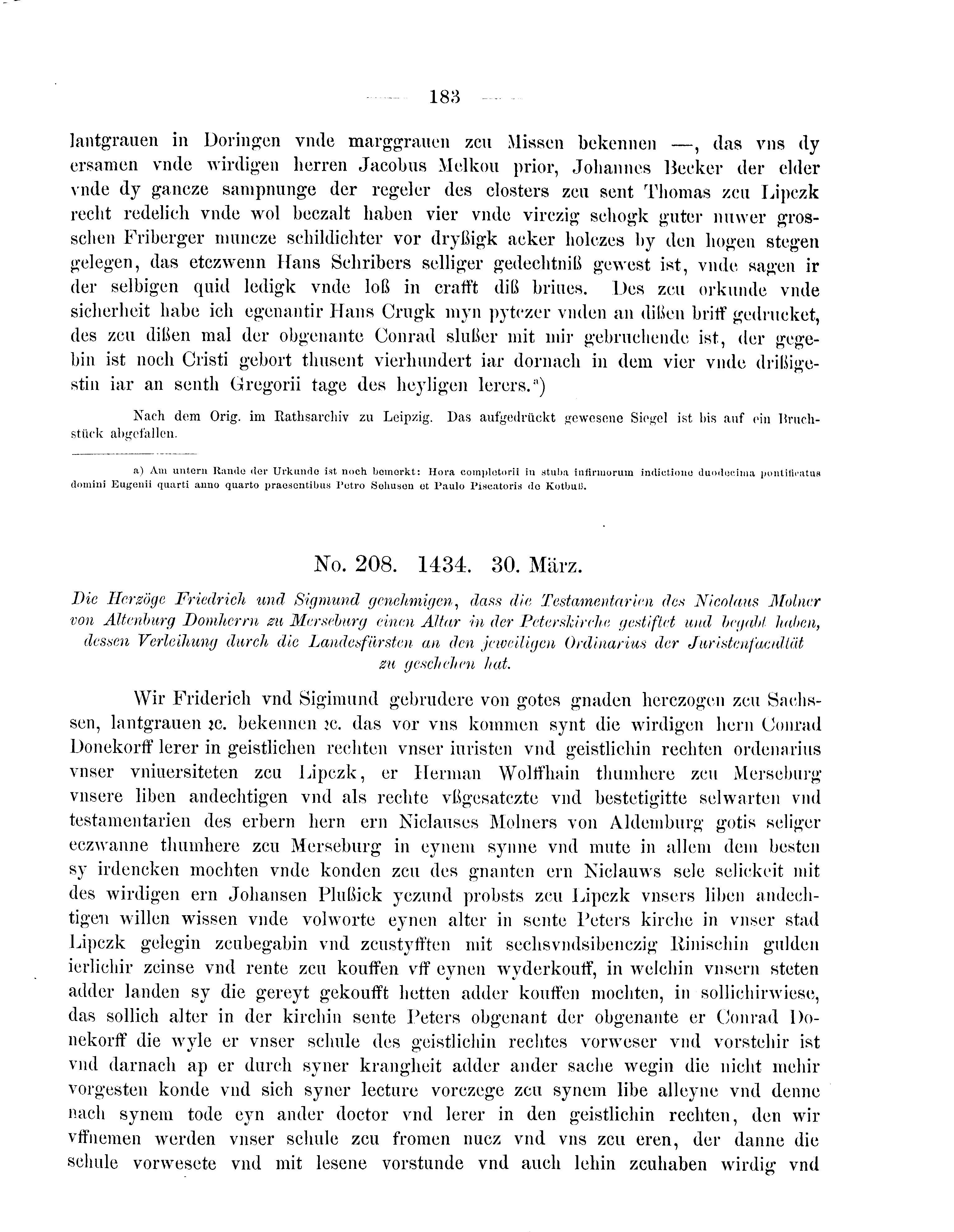 Historische Urkunde Seite 183 aus Band cds2_09