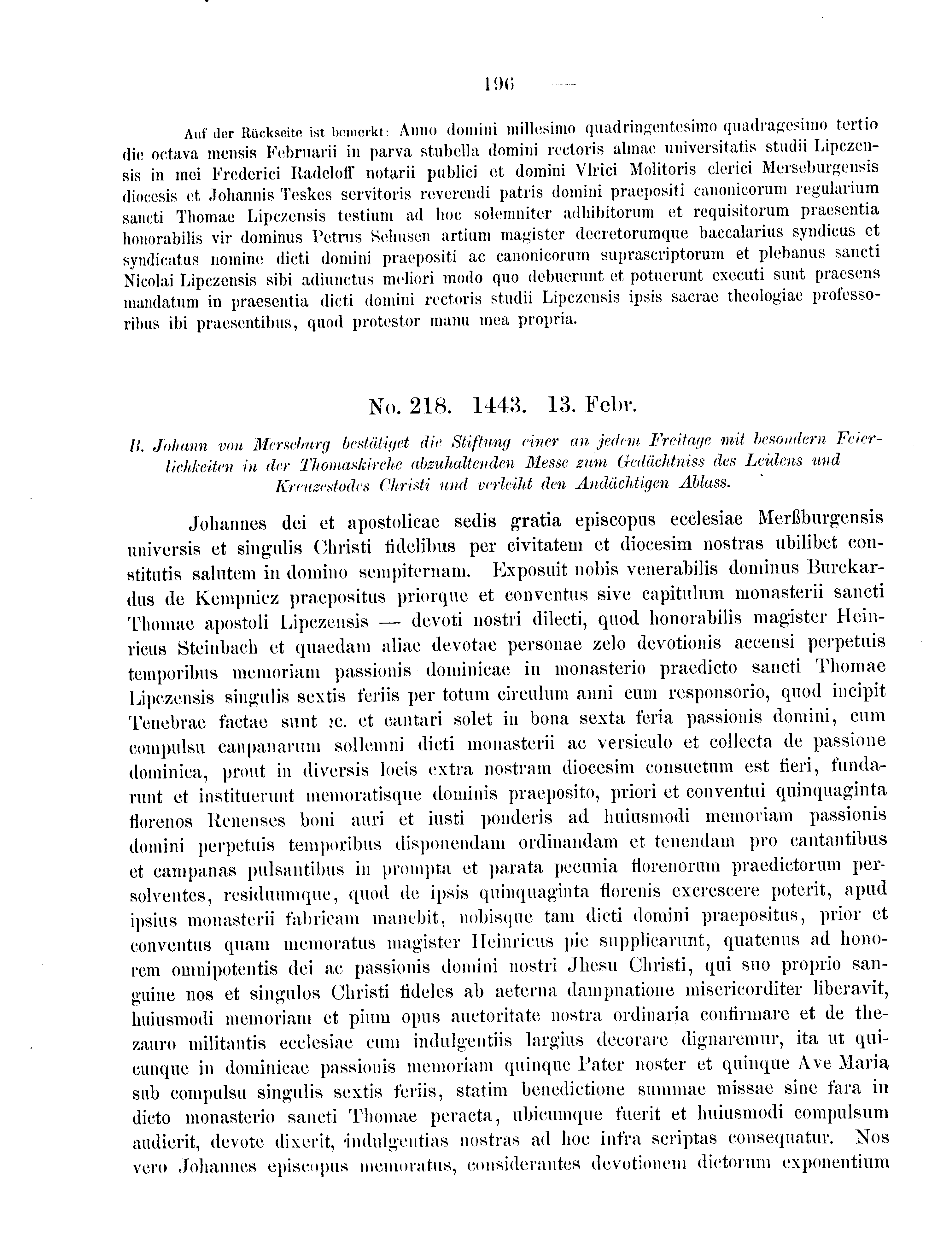 Historische Urkunde Seite 196 aus Band cds2_09