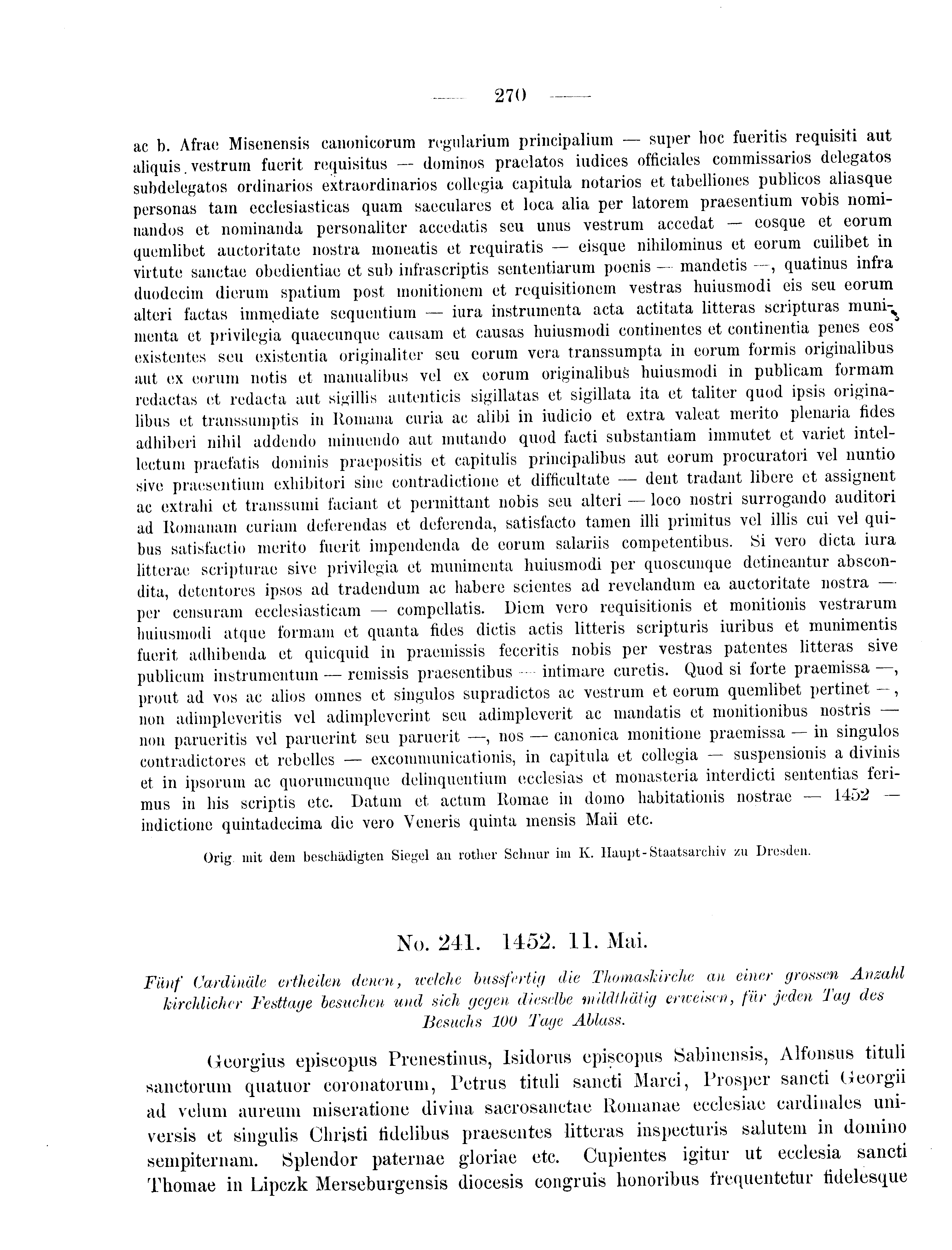 Historische Urkunde Seite 270 aus Band cds2_09