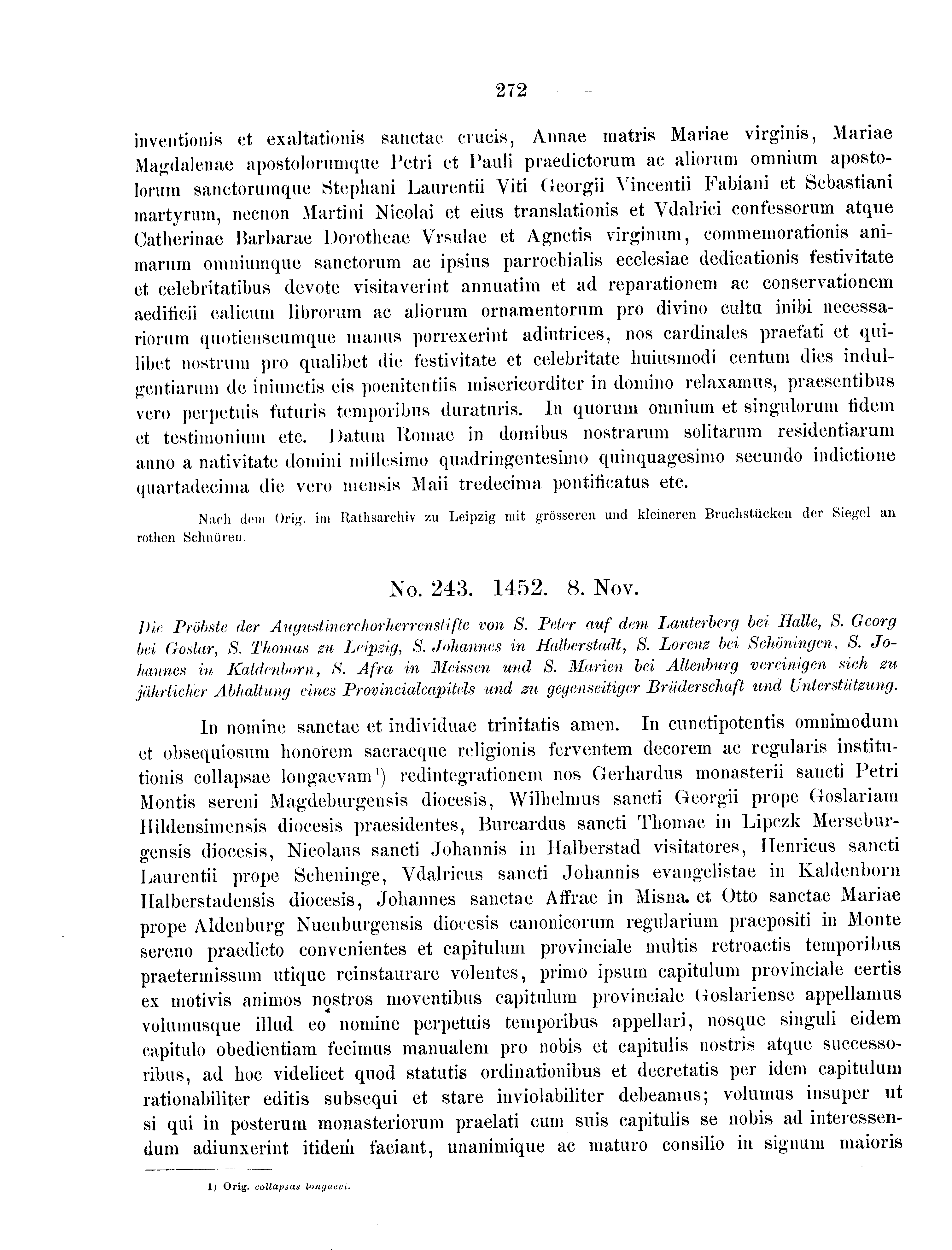 Historische Urkunde Seite 272 aus Band cds2_09