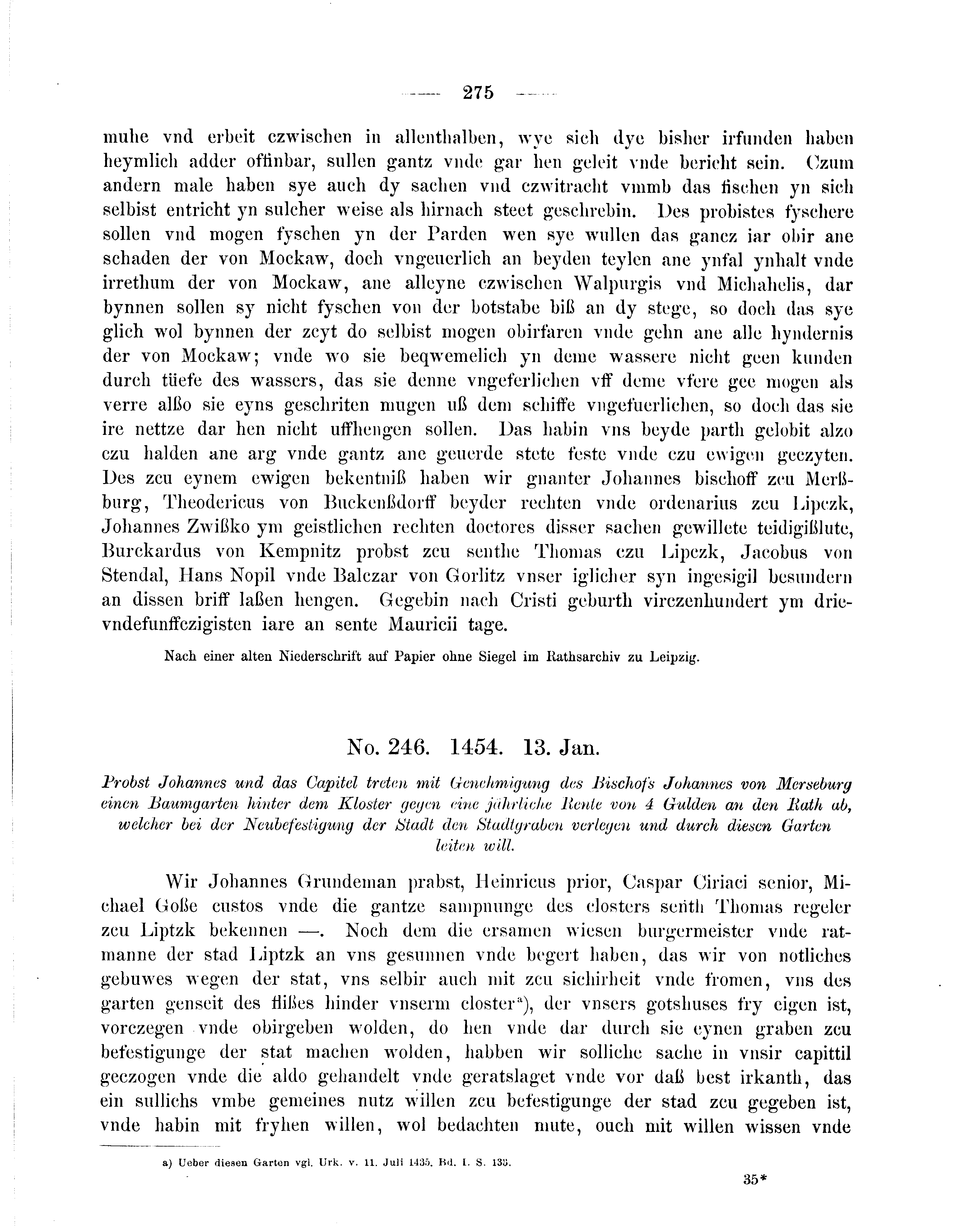Historische Urkunde Seite 275 aus Band cds2_09