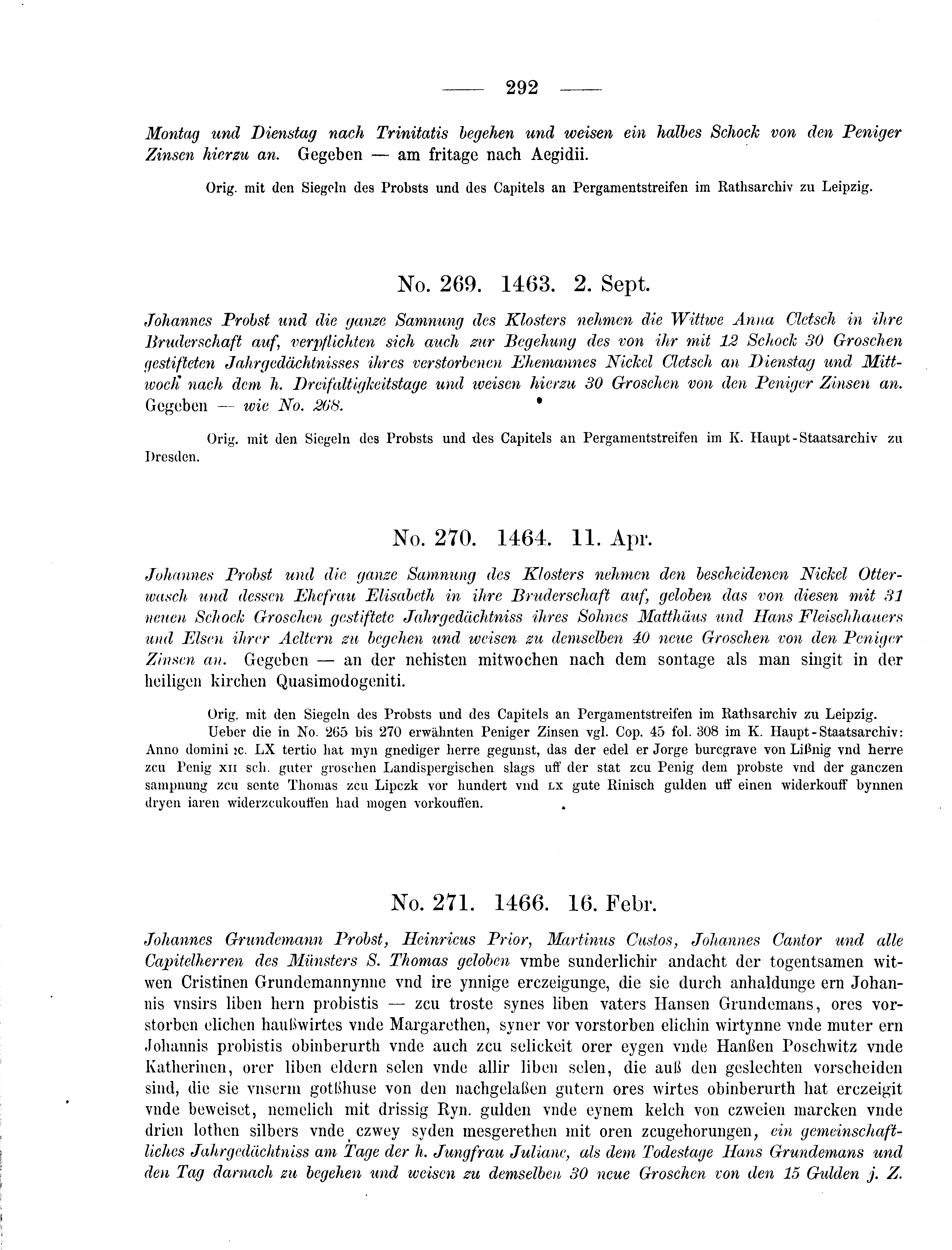 Historische Urkunde Seite 292 aus Band cds2_09