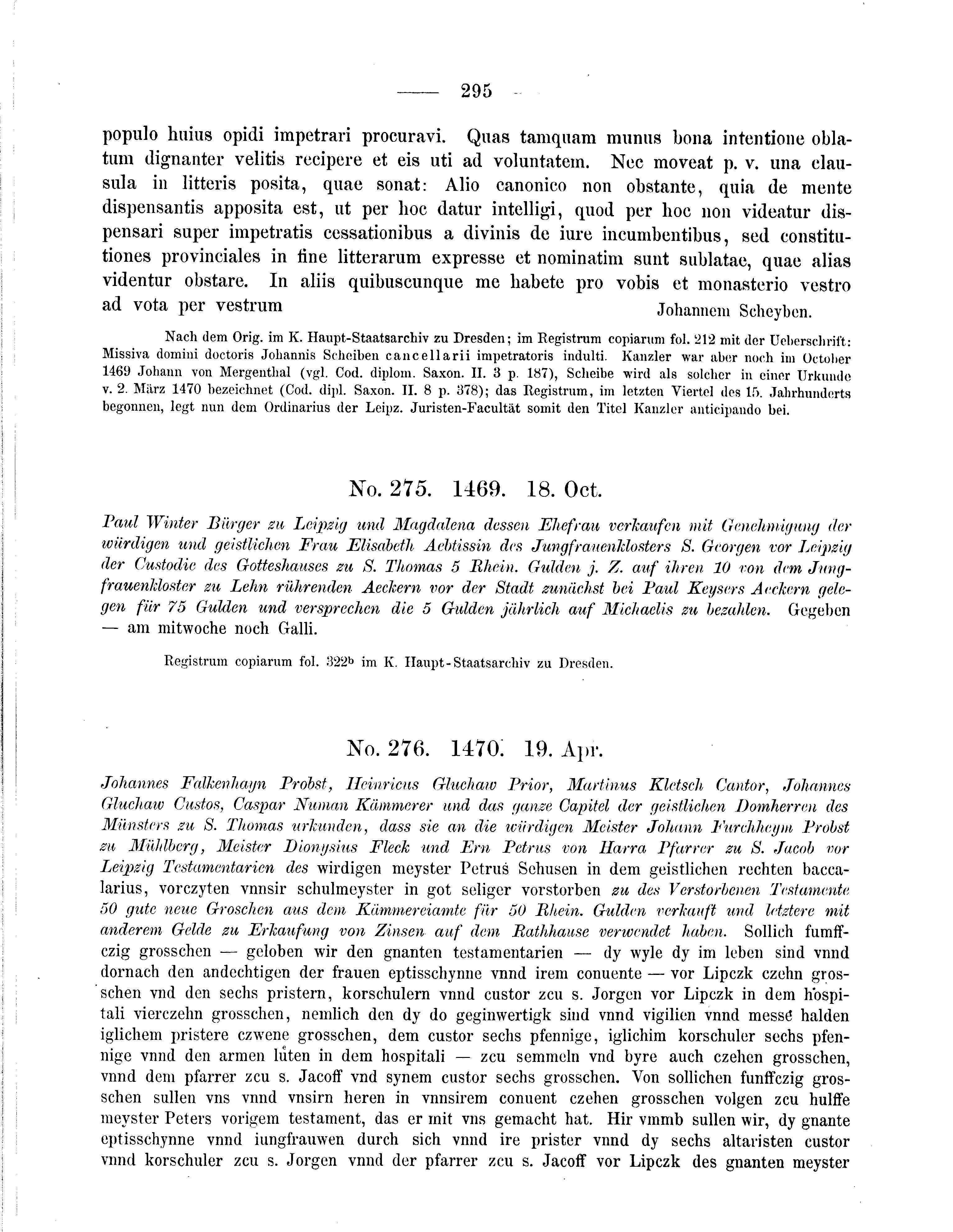 Historische Urkunde Seite 295 aus Band cds2_09