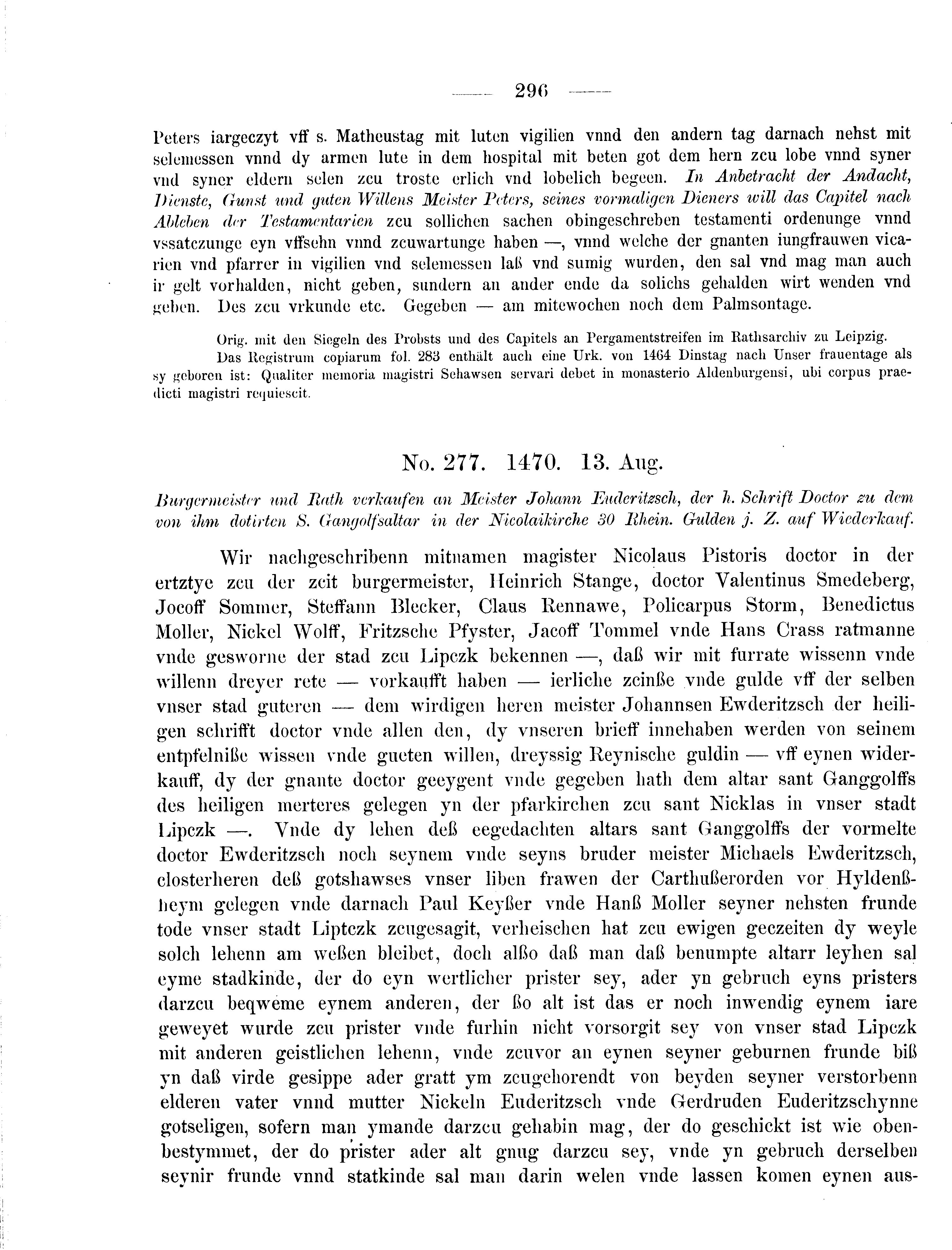 Historische Urkunde Seite 296 aus Band cds2_09