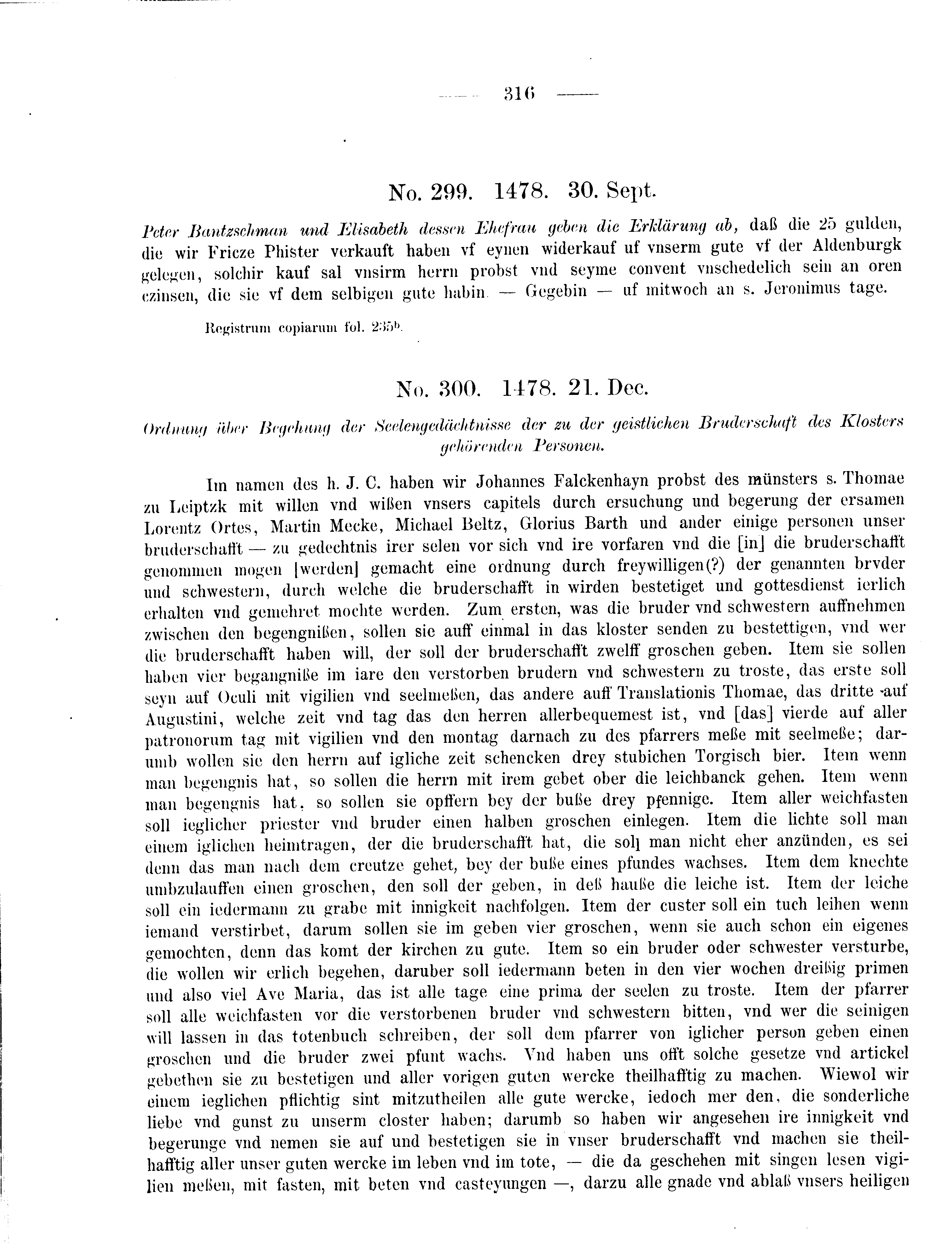 Historische Urkunde Seite 316 aus Band cds2_09