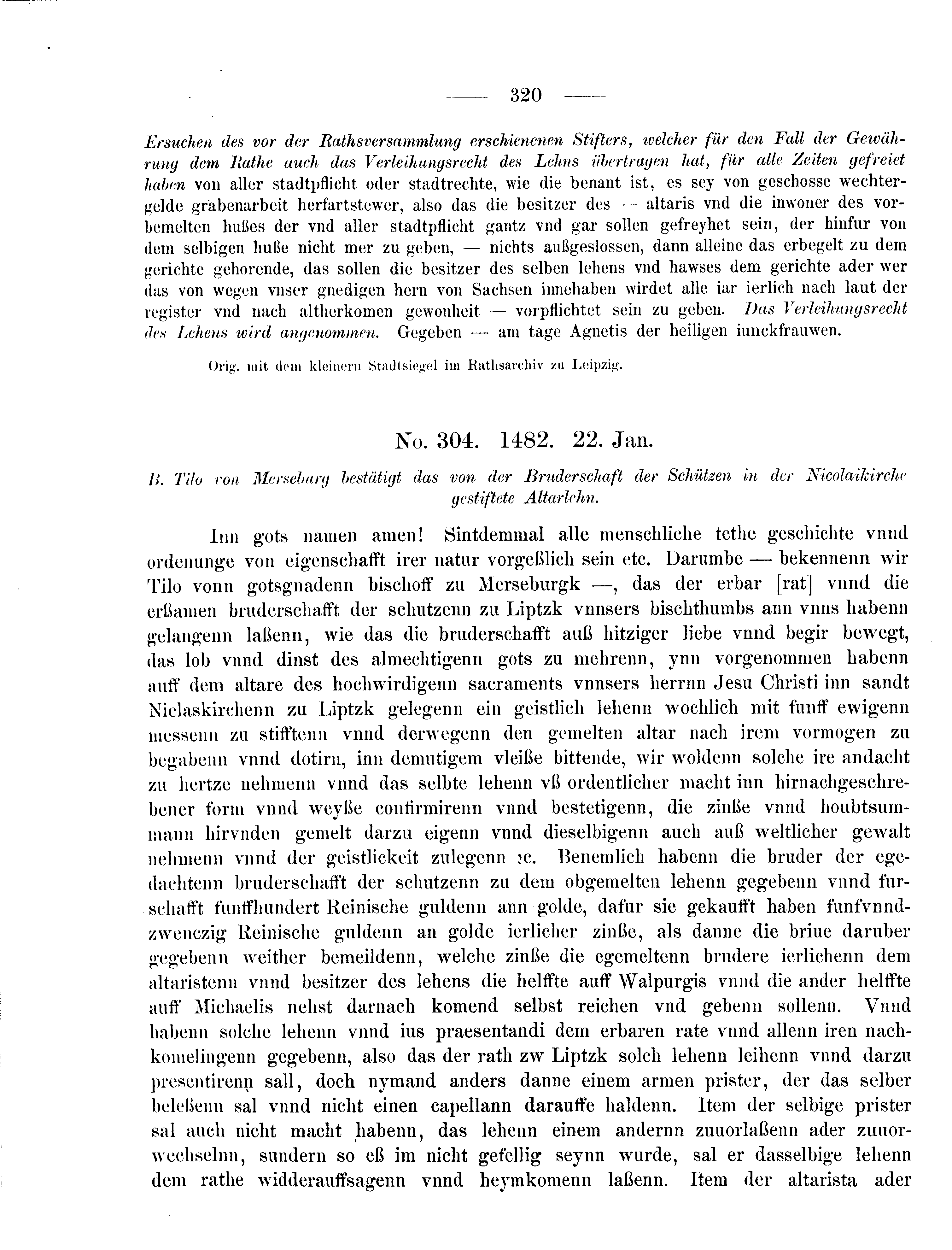 Historische Urkunde Seite 320 aus Band cds2_09