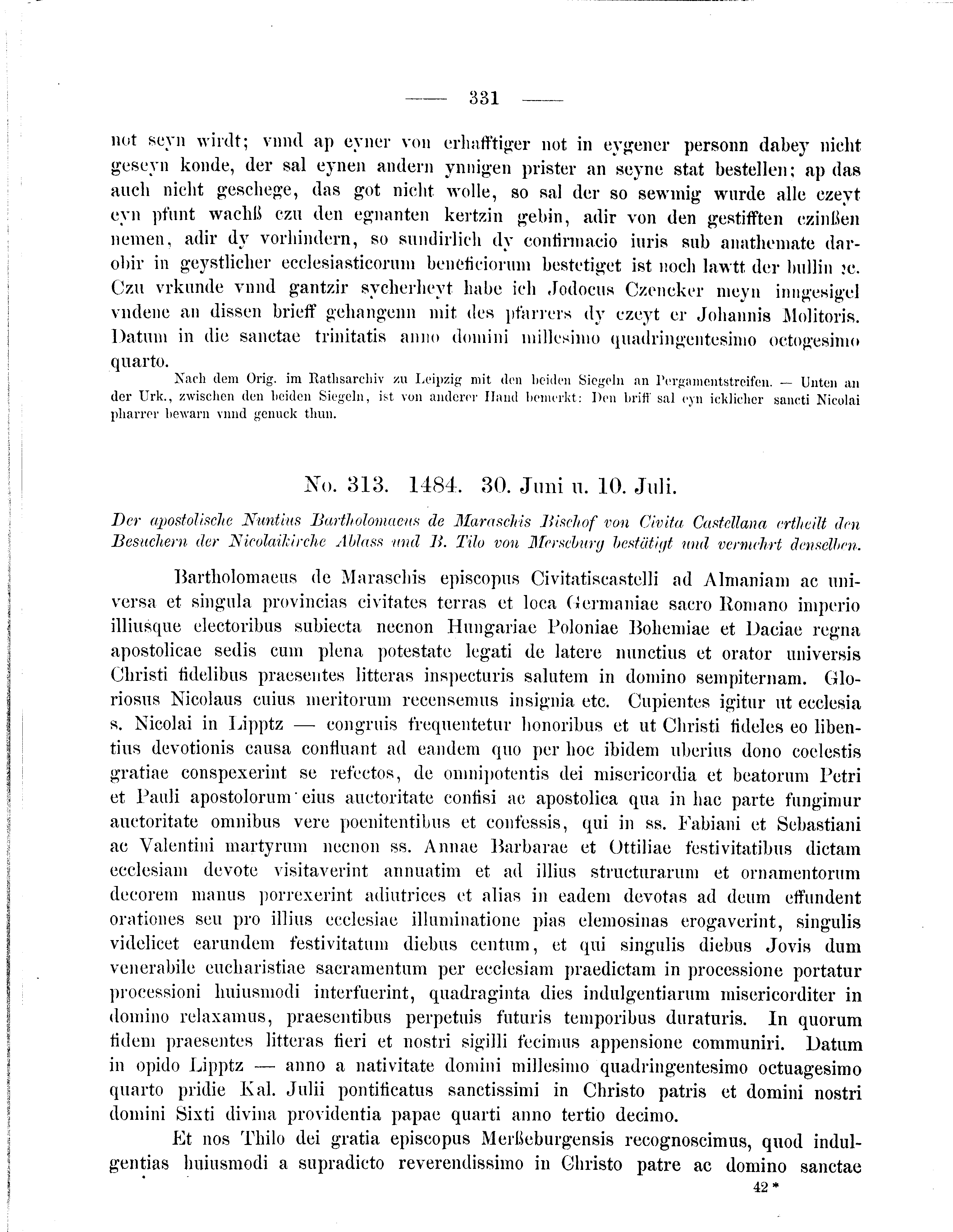 Historische Urkunde Seite 331 aus Band cds2_09