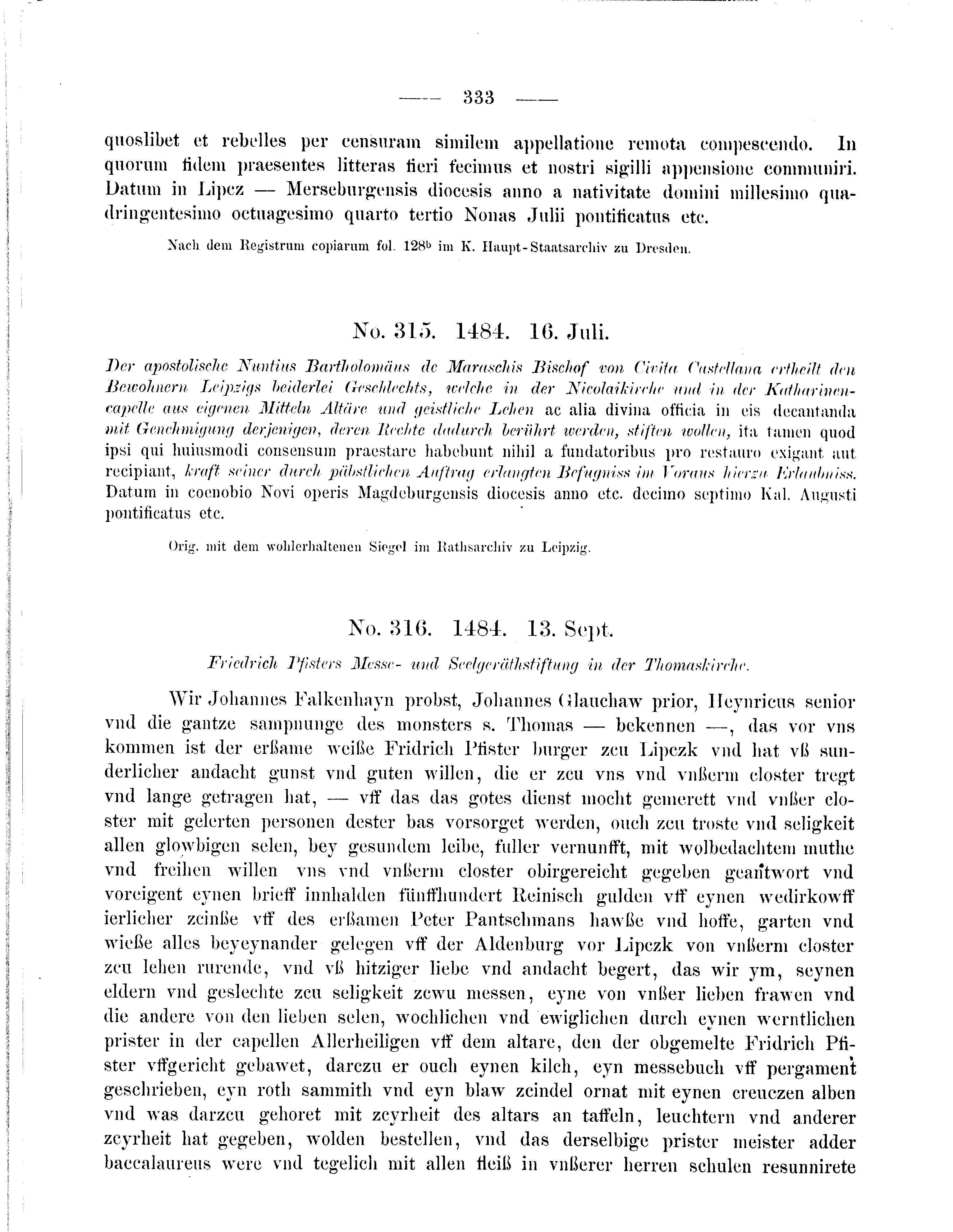 Historische Urkunde Seite 333 aus Band cds2_09