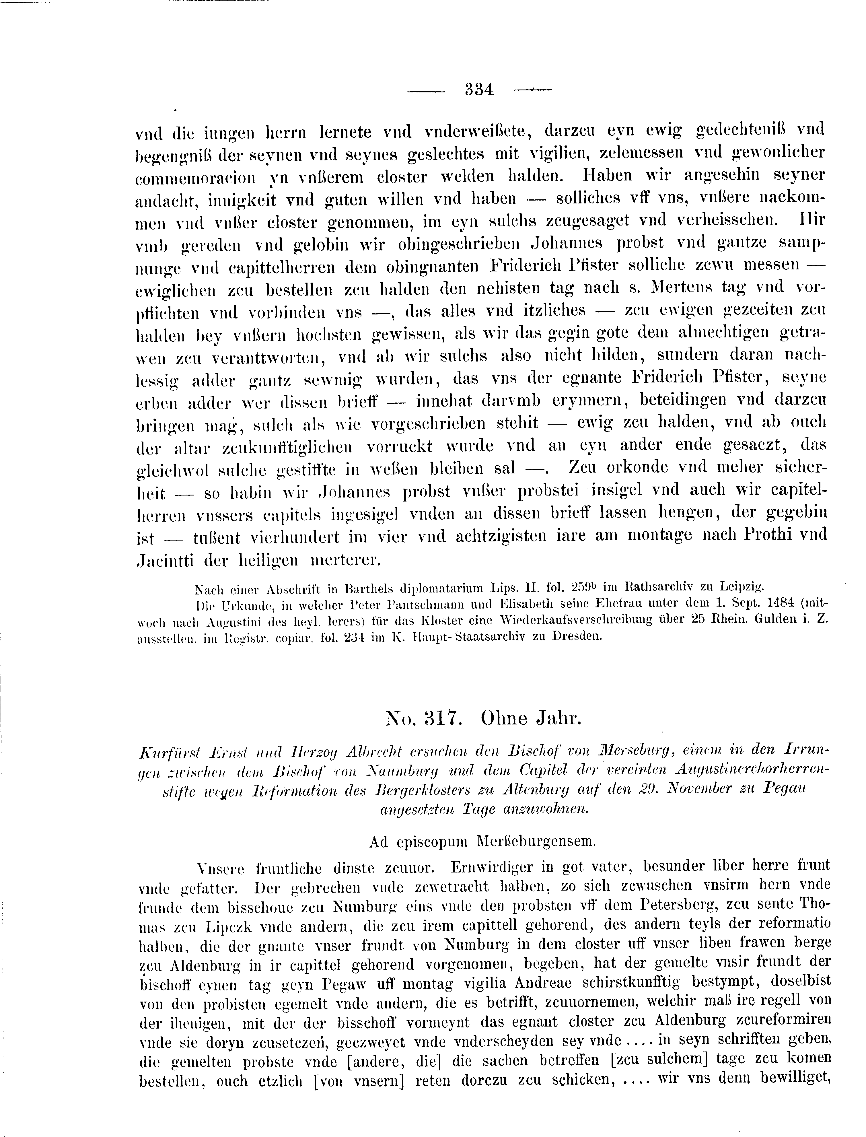 Historische Urkunde Seite 334 aus Band cds2_09