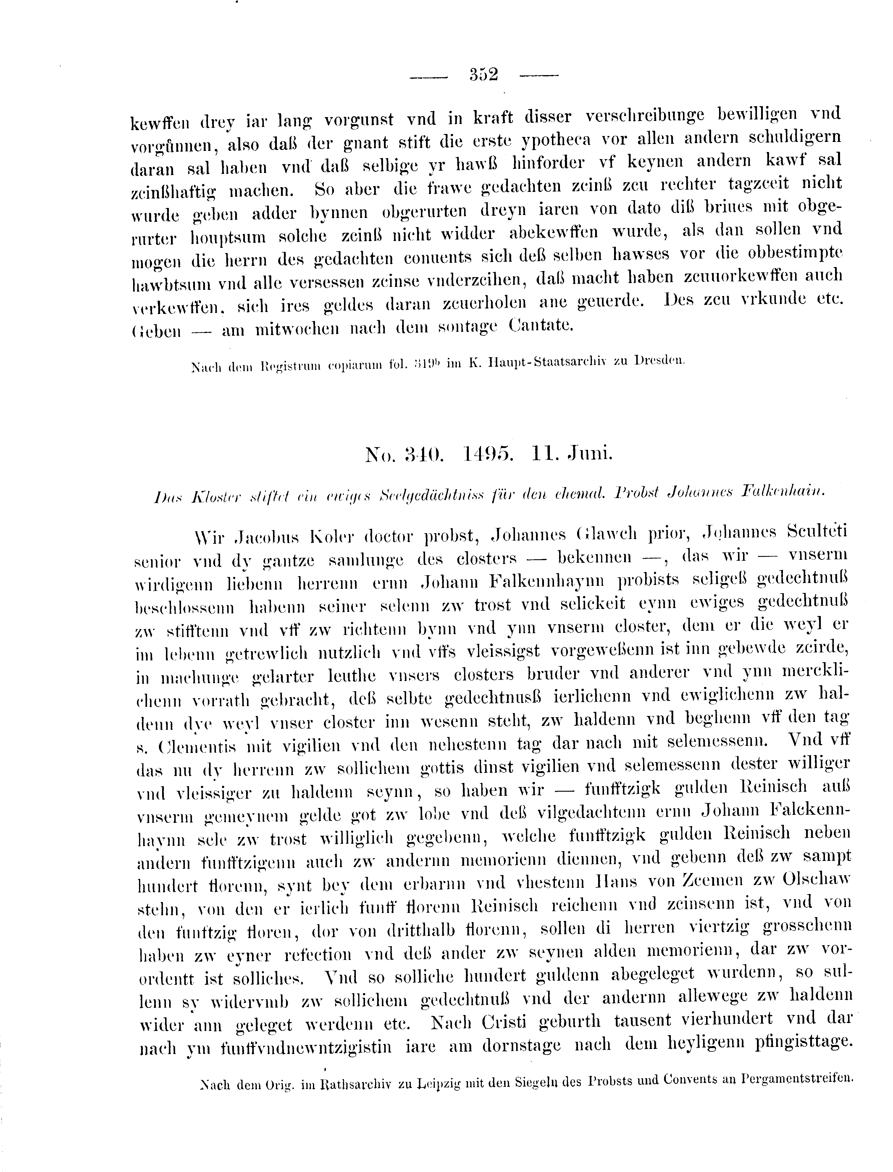 Historische Urkunde Seite 352 aus Band cds2_09