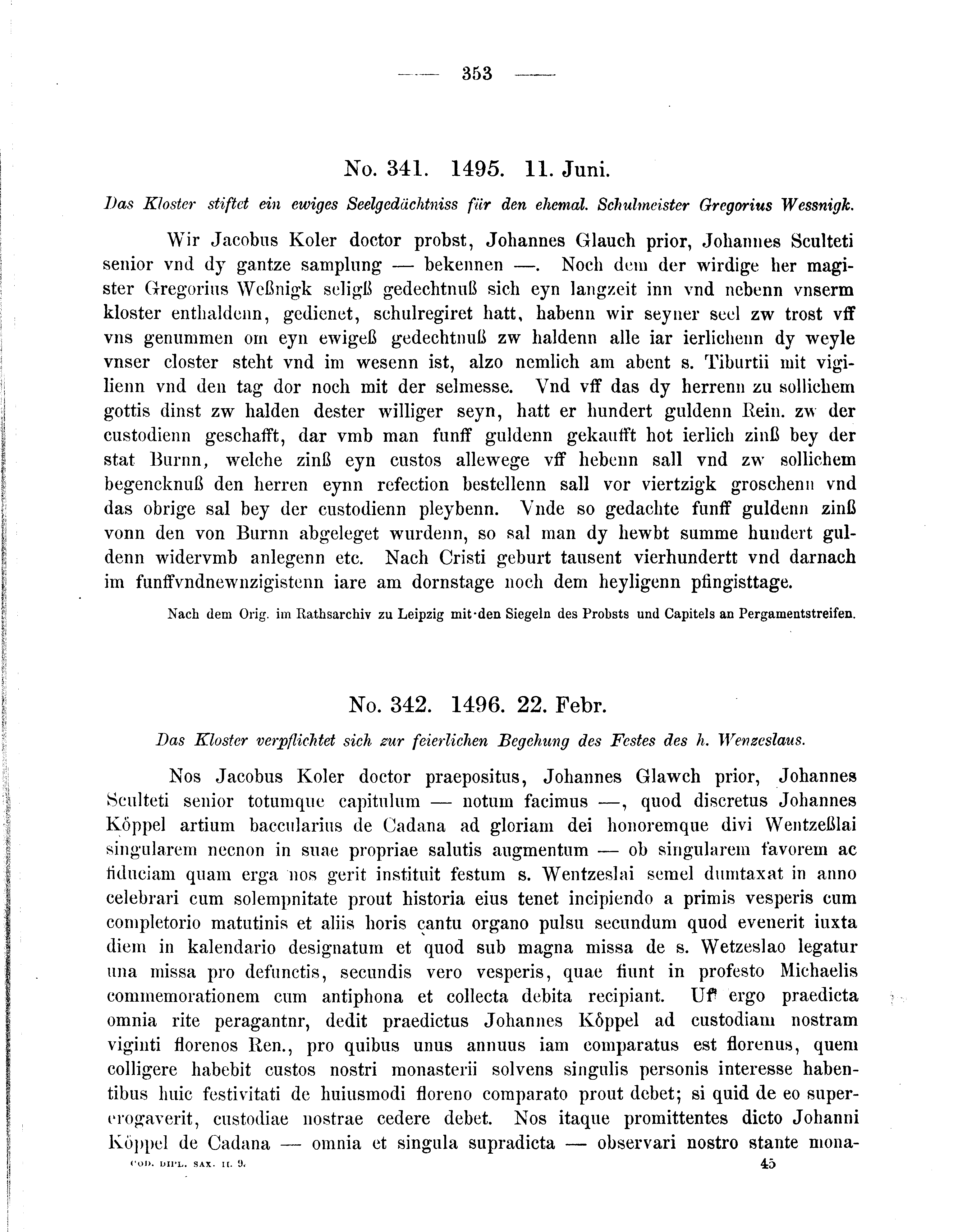 Historische Urkunde Seite 353 aus Band cds2_09