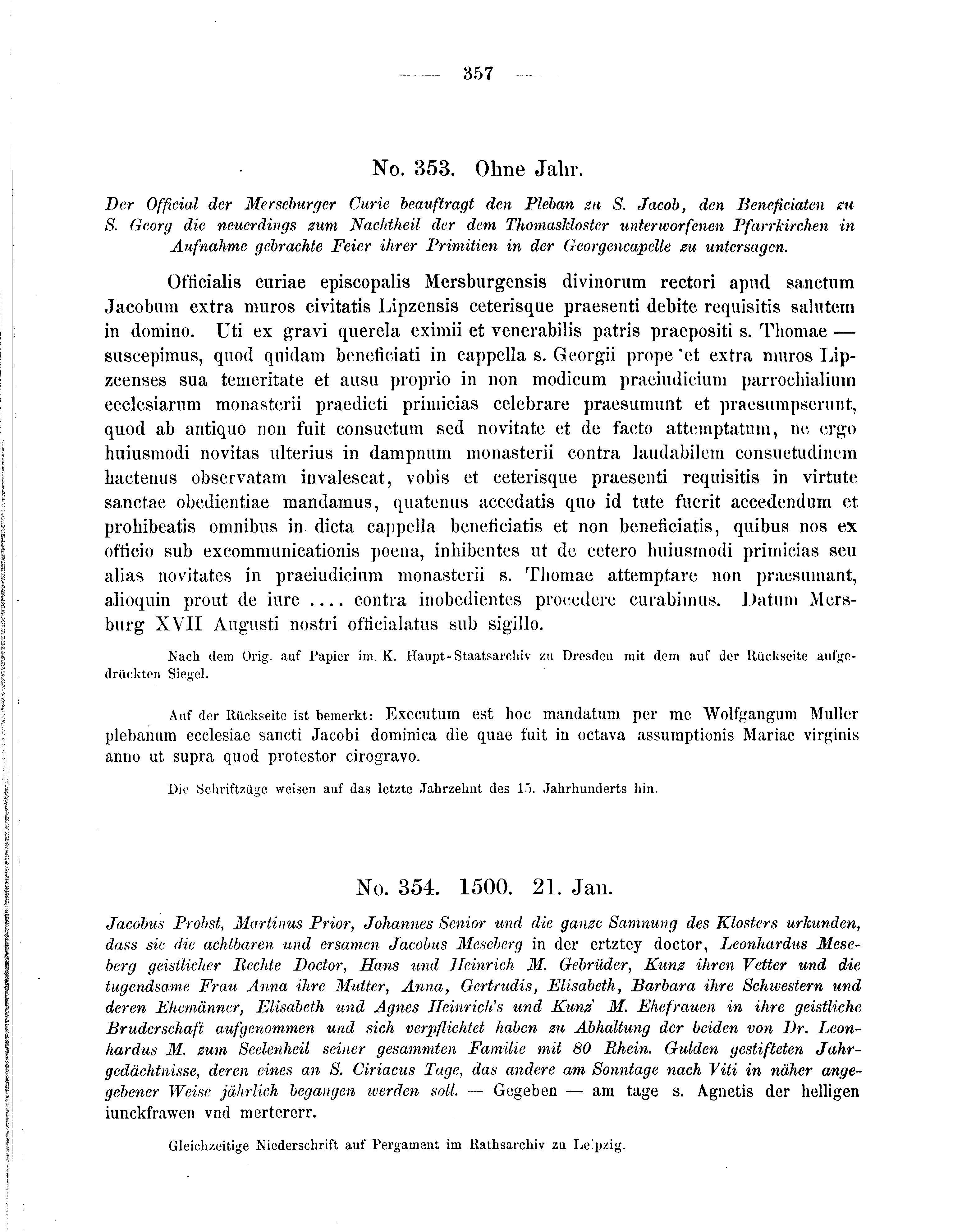 Historische Urkunde Seite 357 aus Band cds2_09