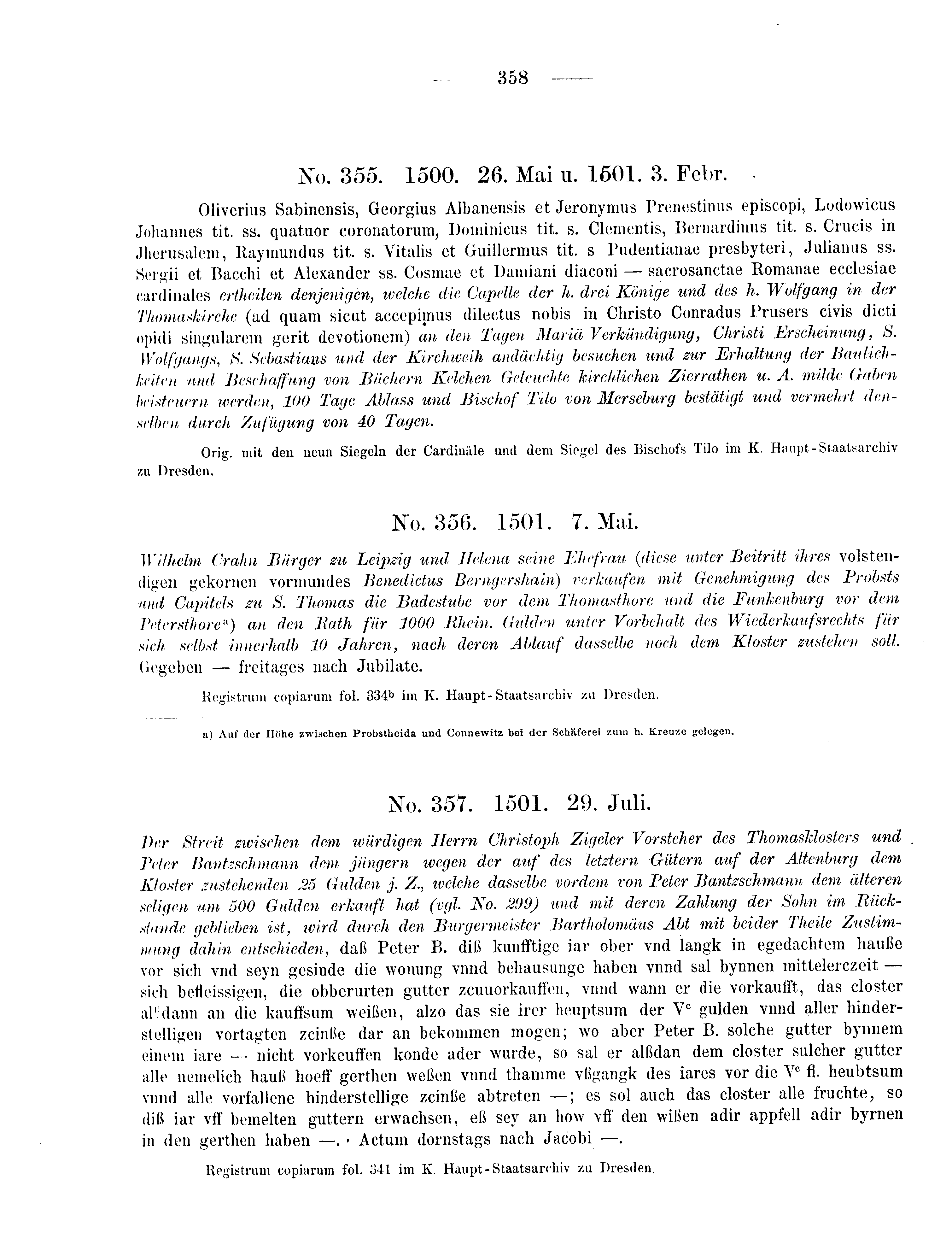 Historische Urkunde Seite 358 aus Band cds2_09