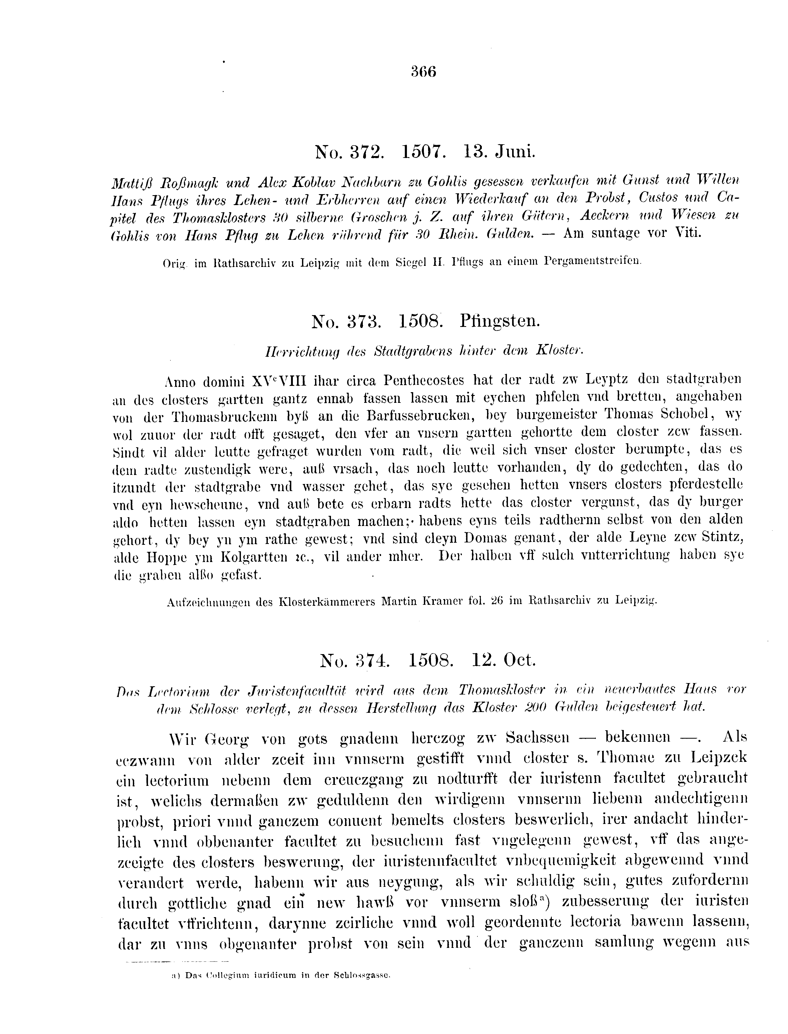 Historische Urkunde Seite 366 aus Band cds2_09