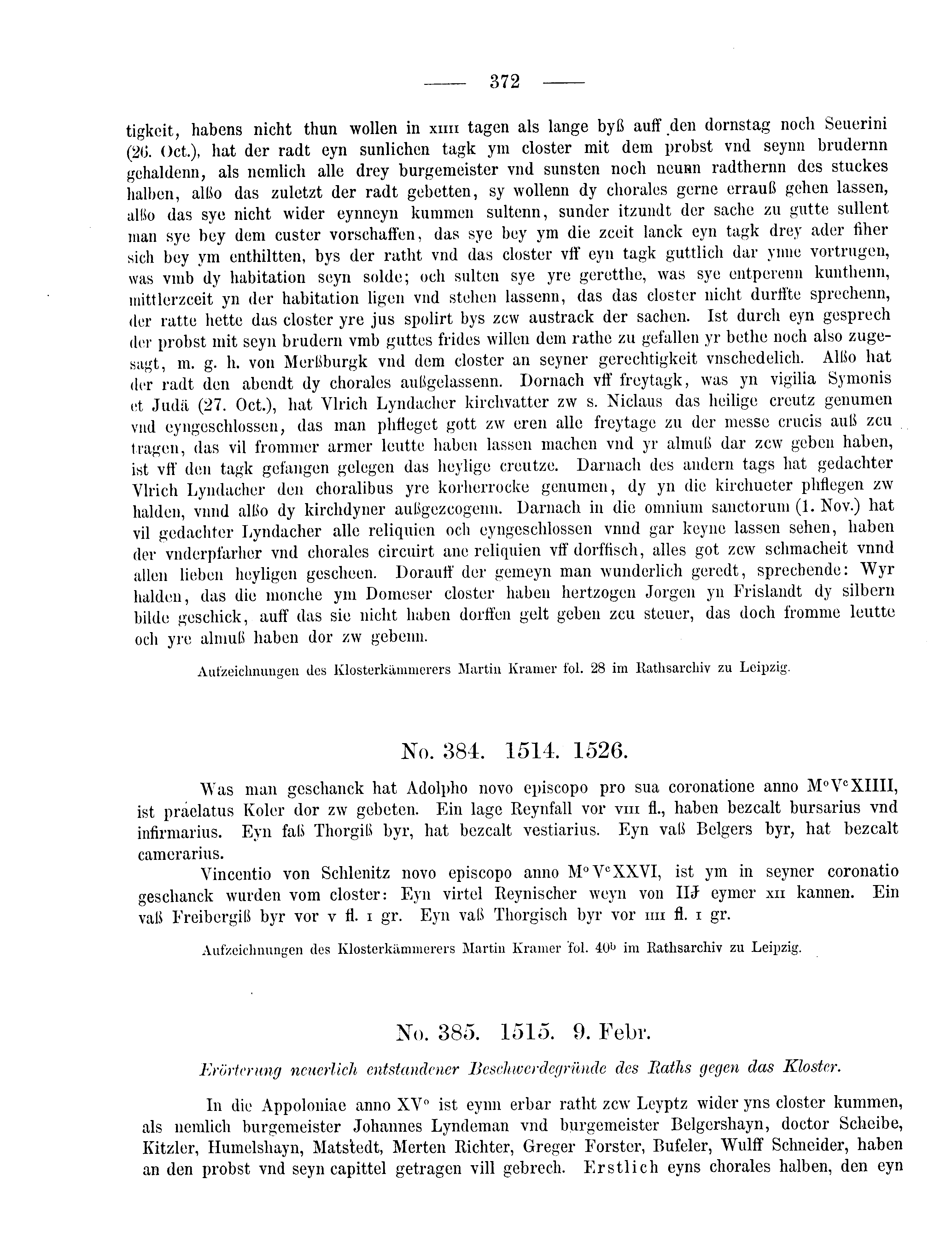 Historische Urkunde Seite 372 aus Band cds2_09