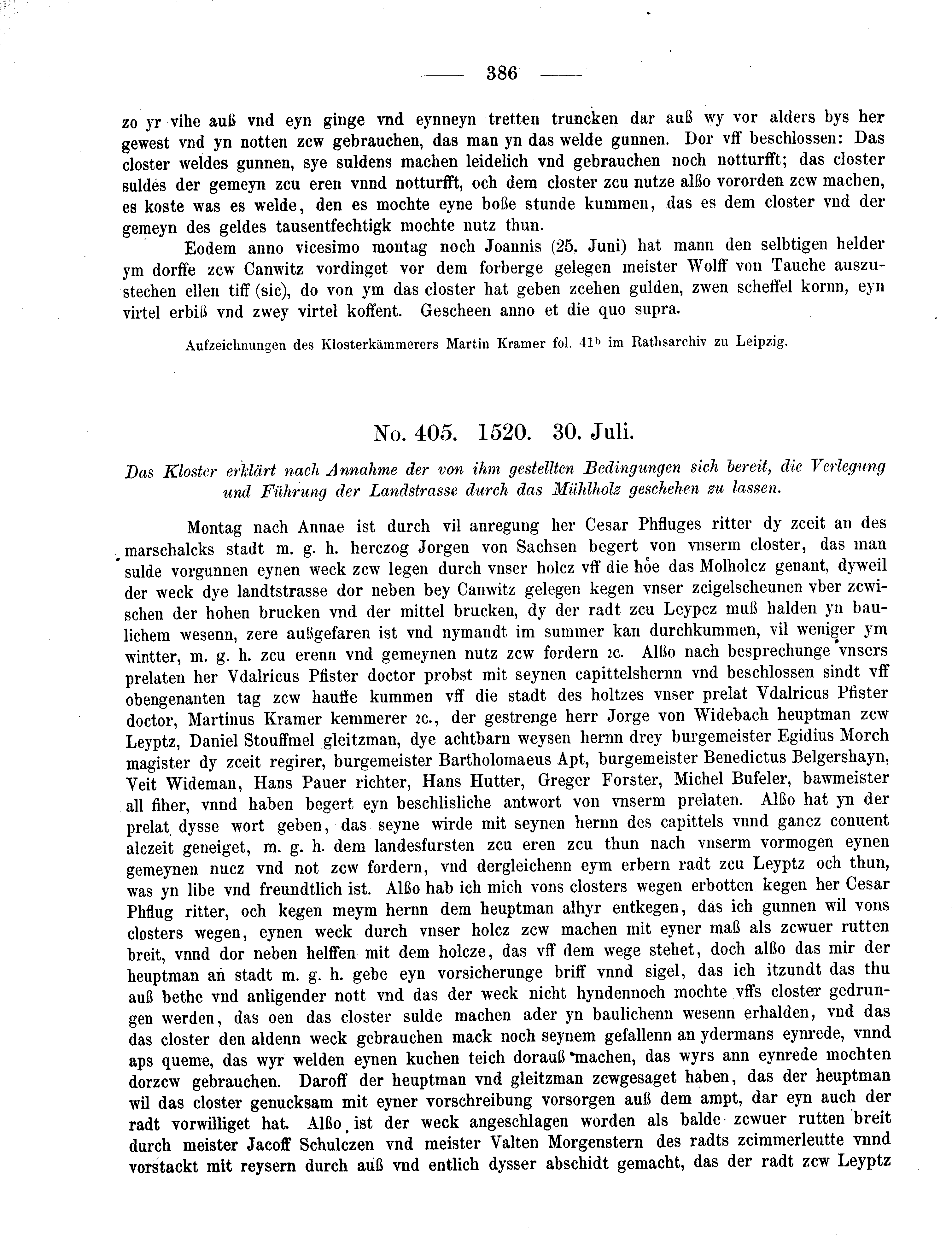 Historische Urkunde Seite 386 aus Band cds2_09