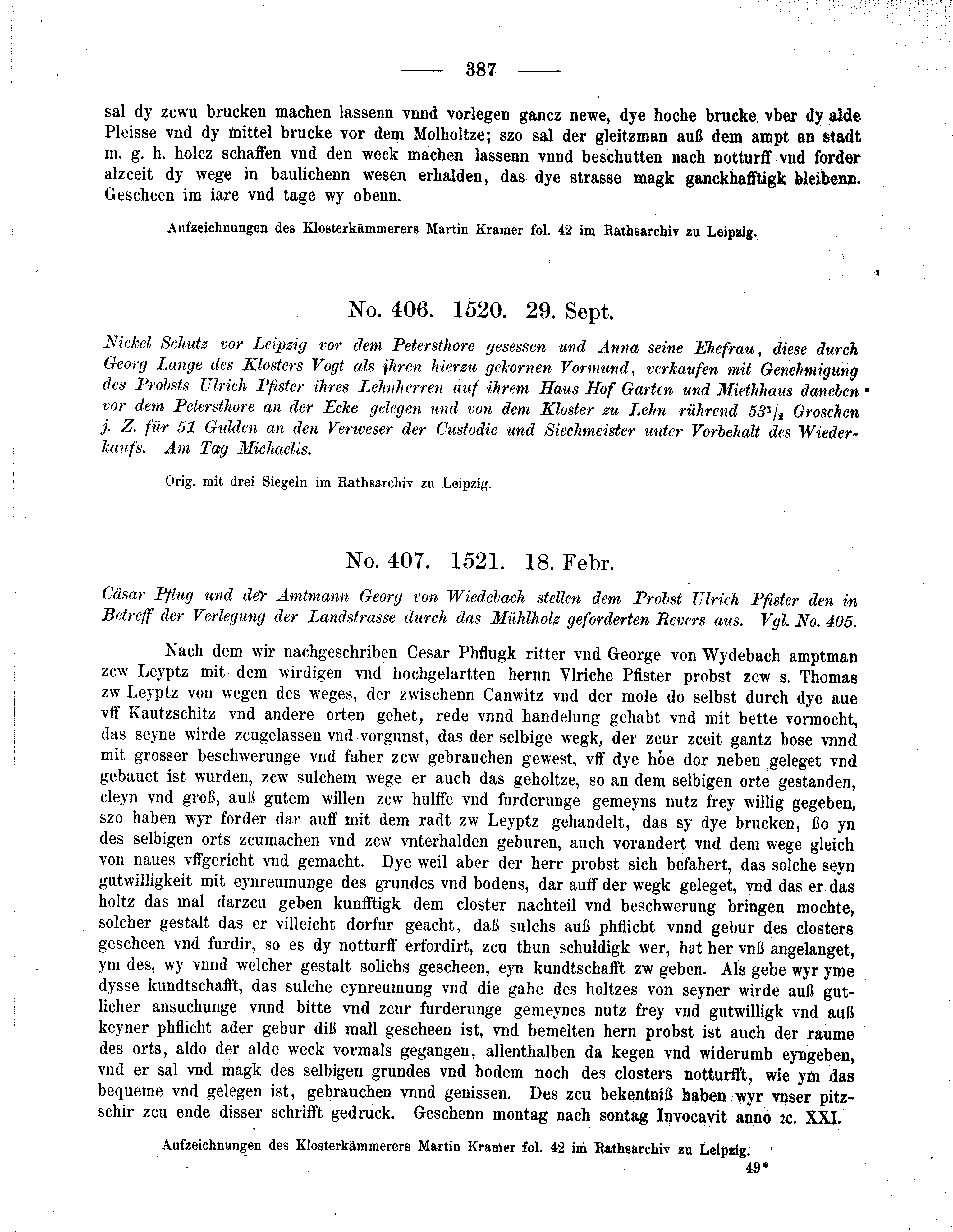 Historische Urkunde Seite 387 aus Band cds2_09