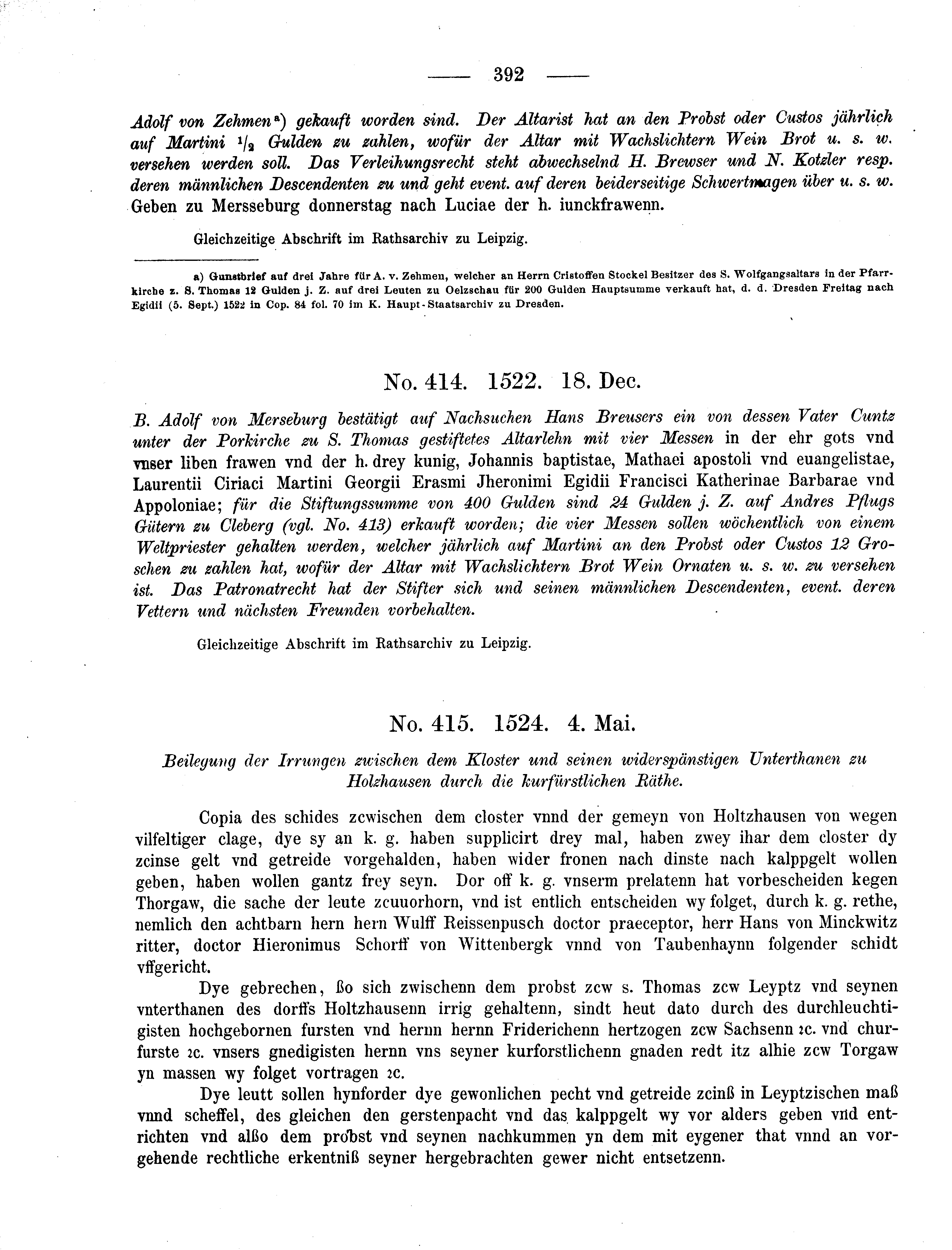 Historische Urkunde Seite 392 aus Band cds2_09
