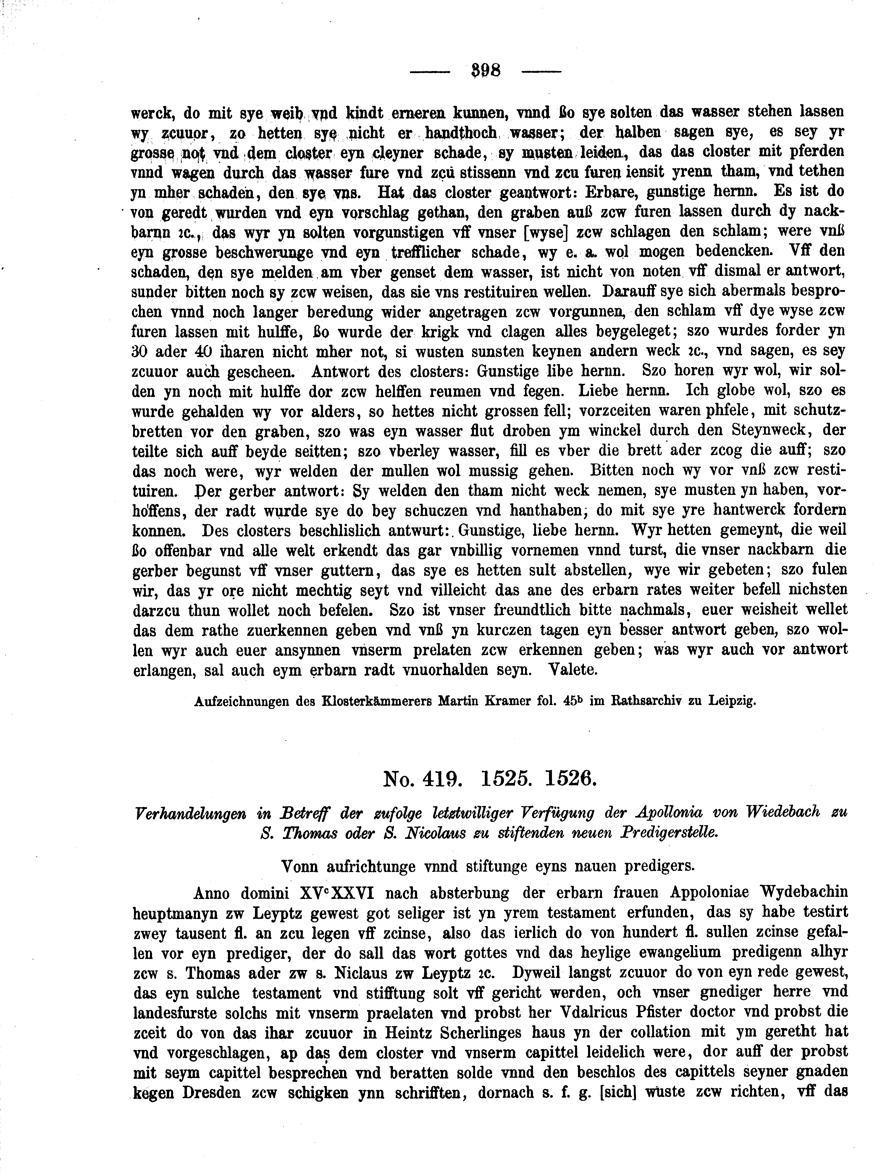 Historische Urkunde Seite 398 aus Band cds2_09