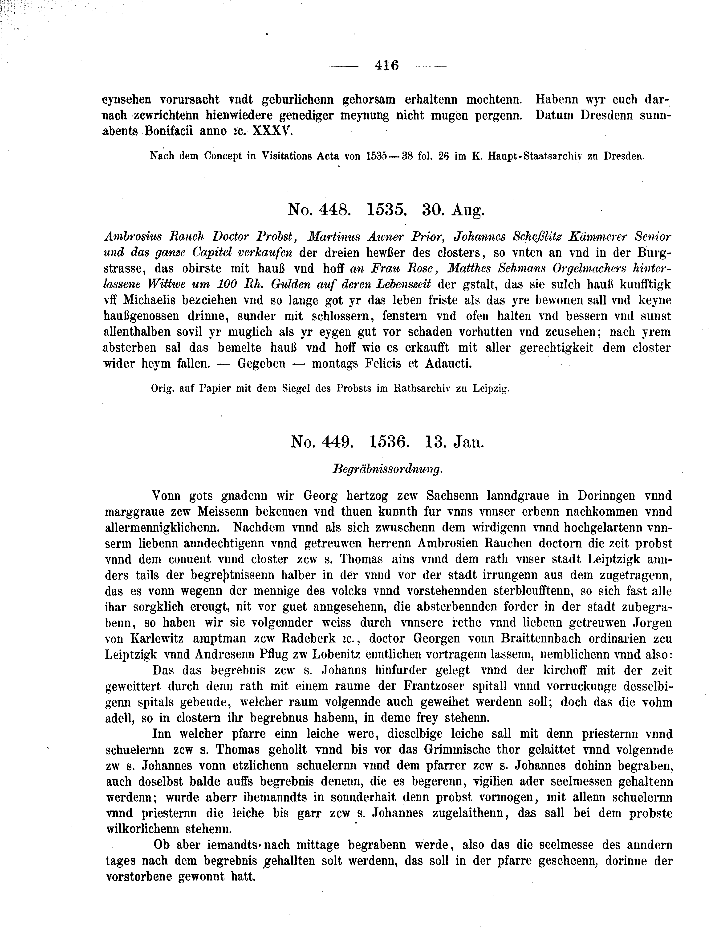 Historische Urkunde Seite 416 aus Band cds2_09