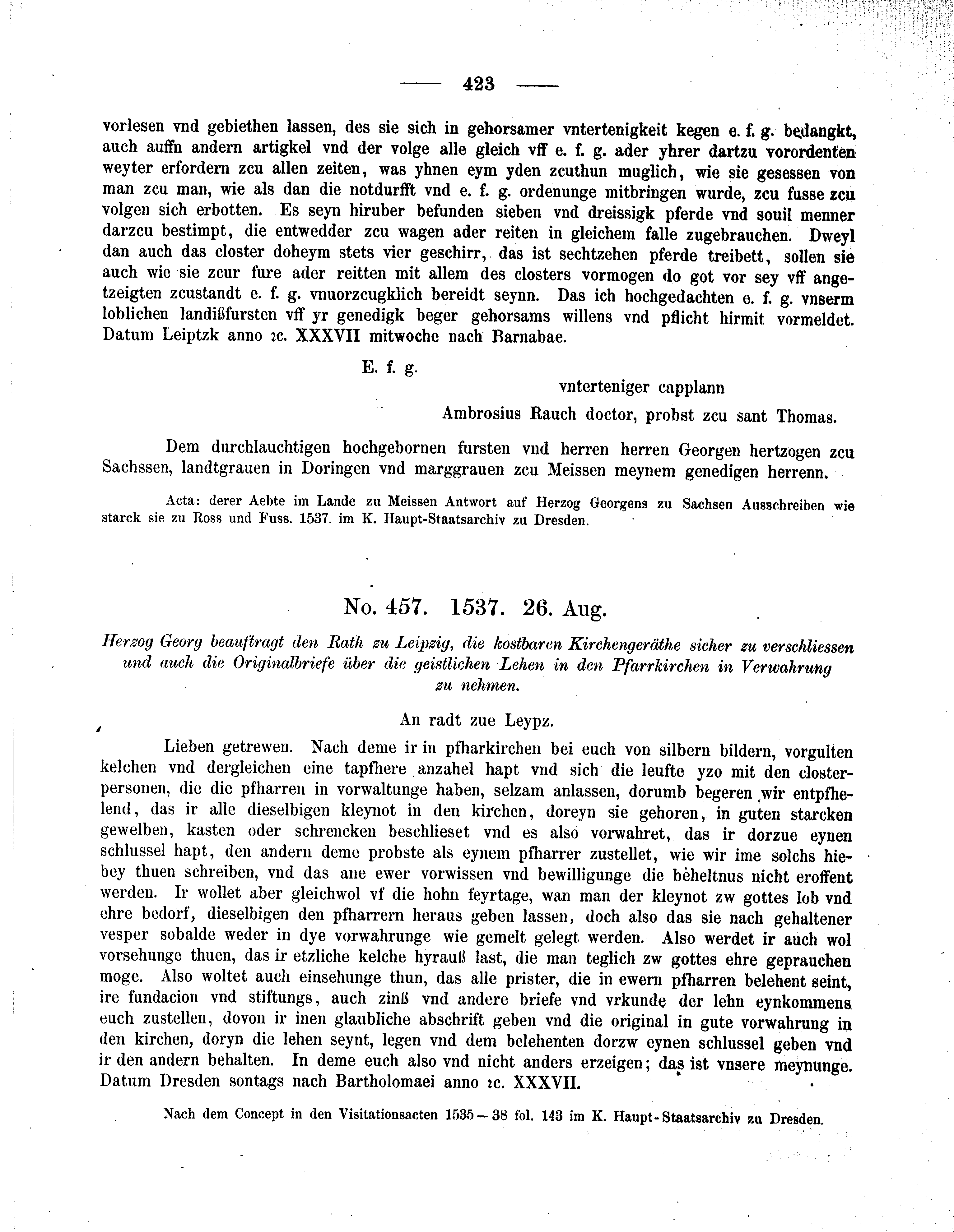 Historische Urkunde Seite 423 aus Band cds2_09