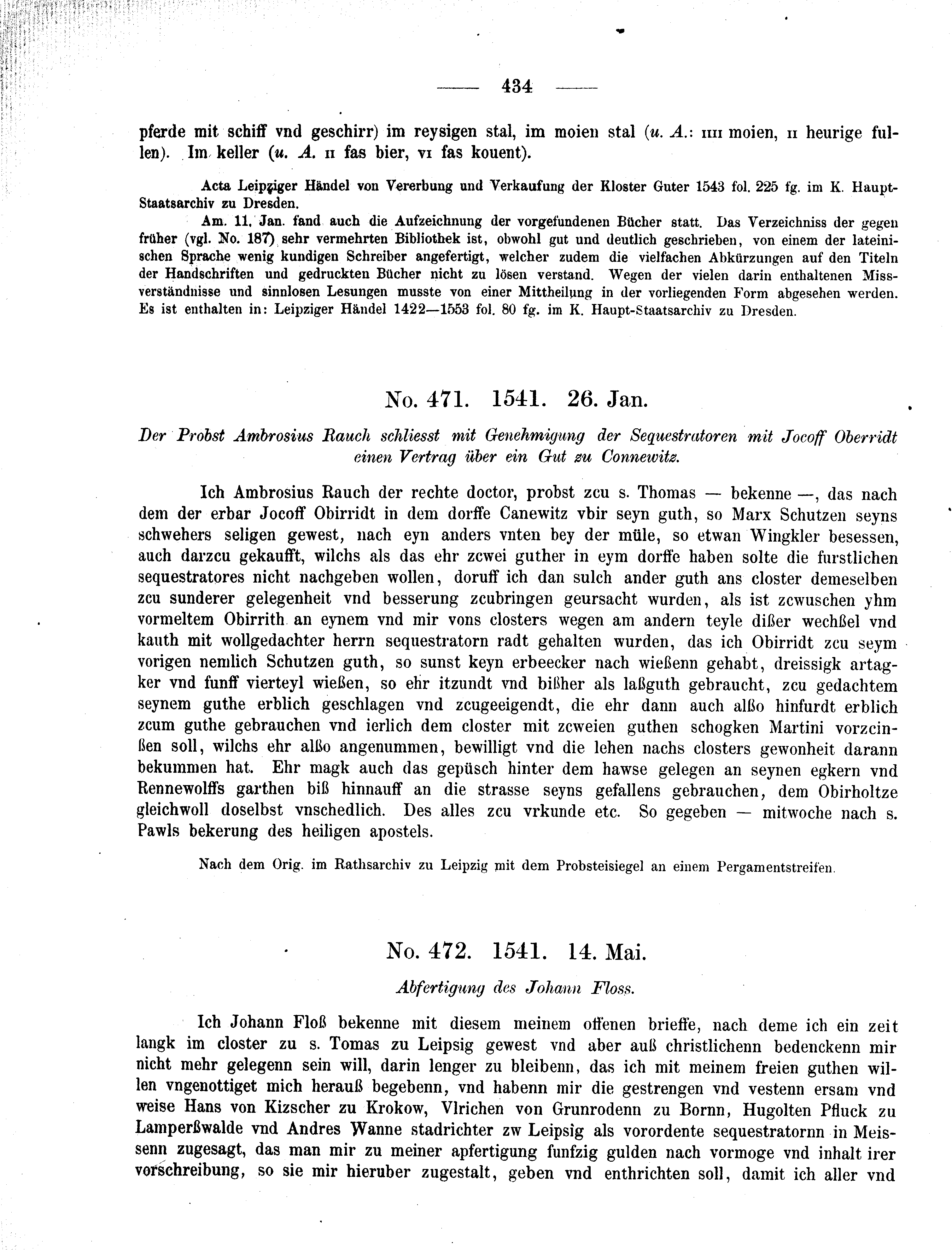 Historische Urkunde Seite 434 aus Band cds2_09