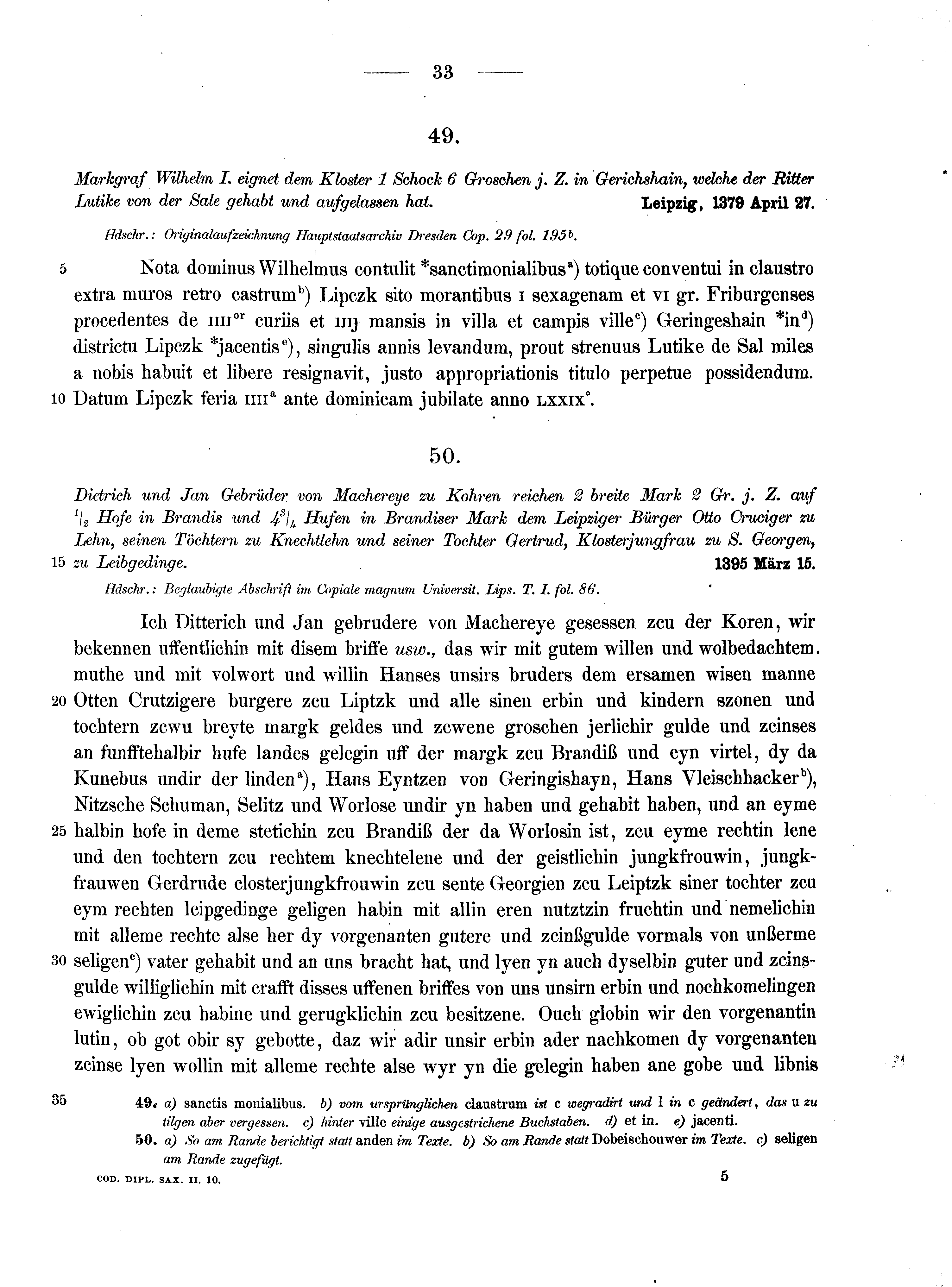 Historische Urkunde Seite 33 aus Band cds2_10