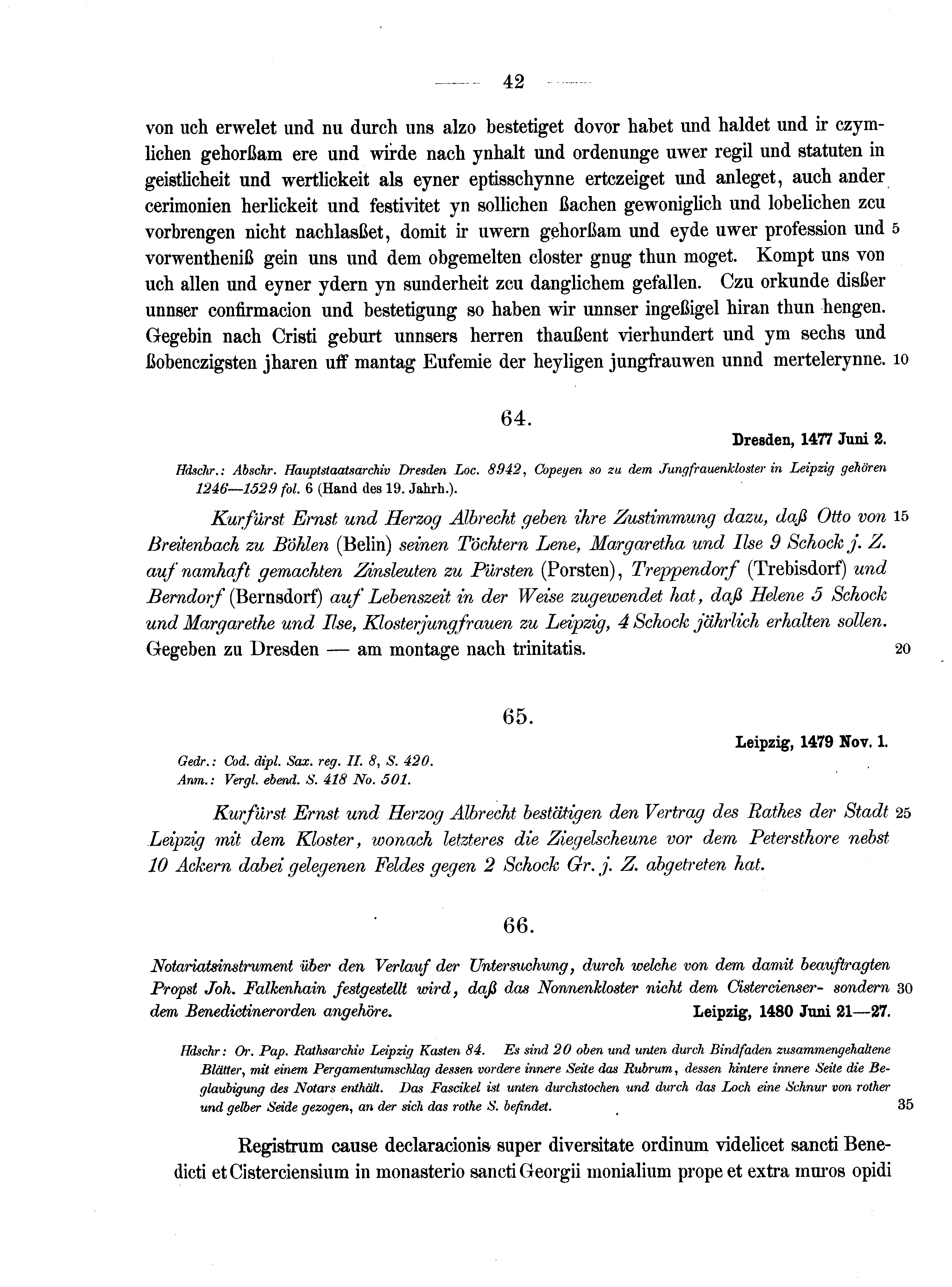 Historische Urkunde Seite 42 aus Band cds2_10