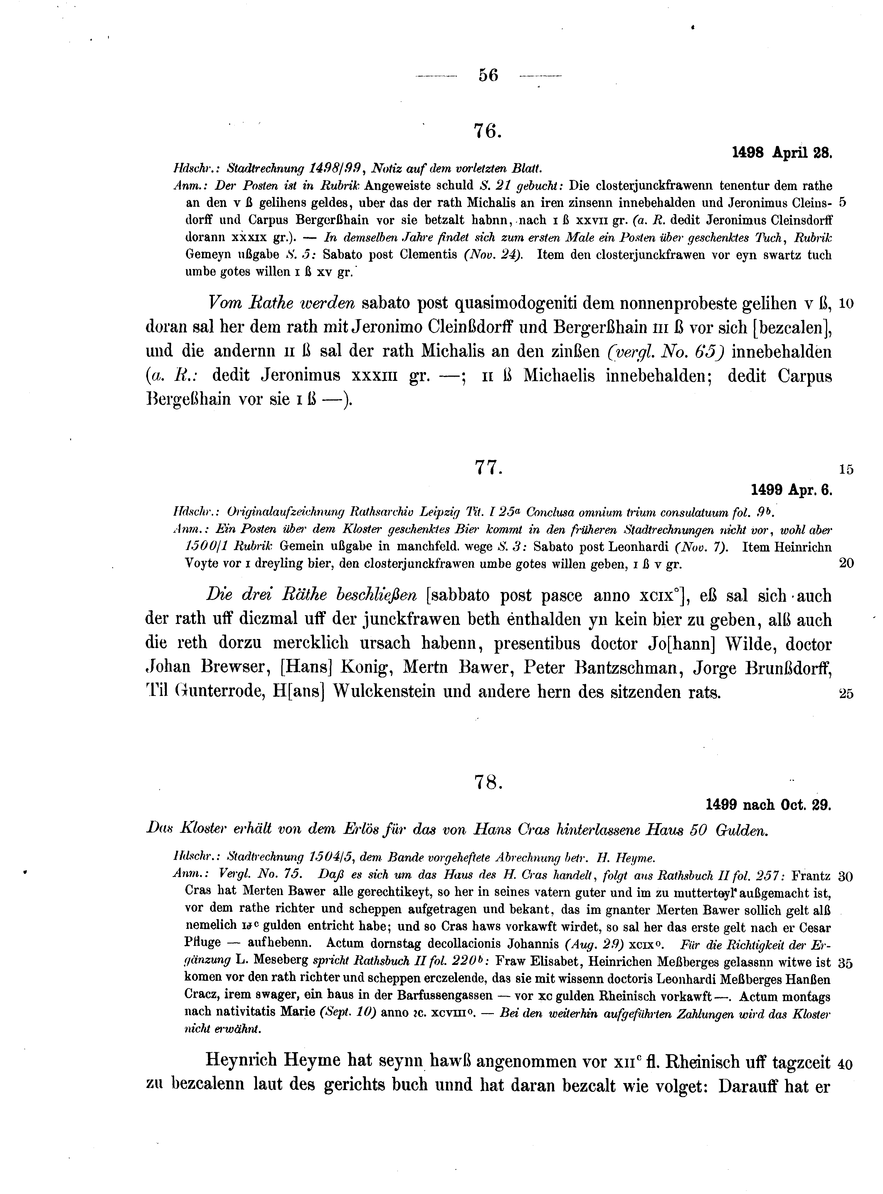 Historische Urkunde Seite 56 aus Band cds2_10