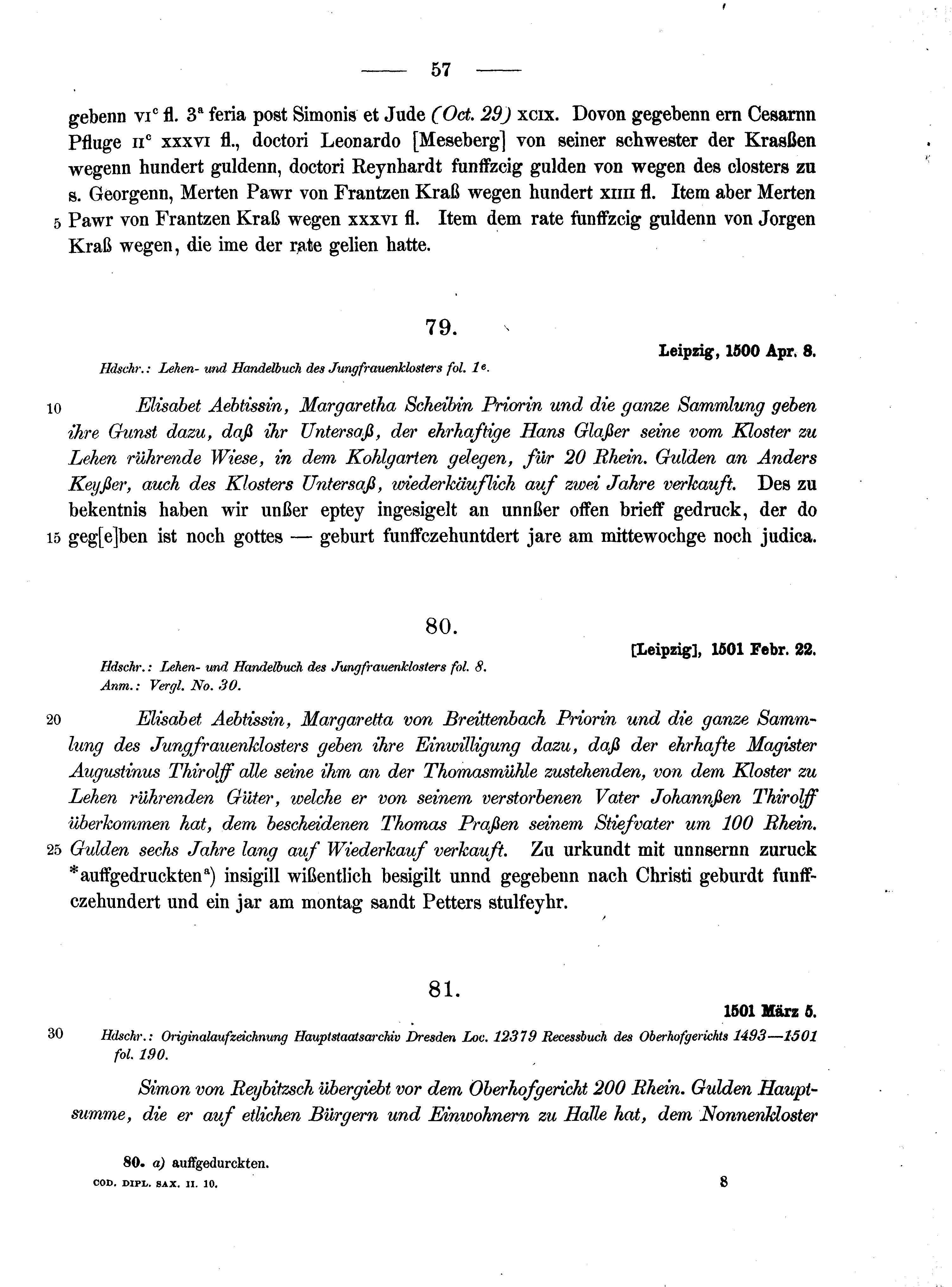 Historische Urkunde Seite 57 aus Band cds2_10