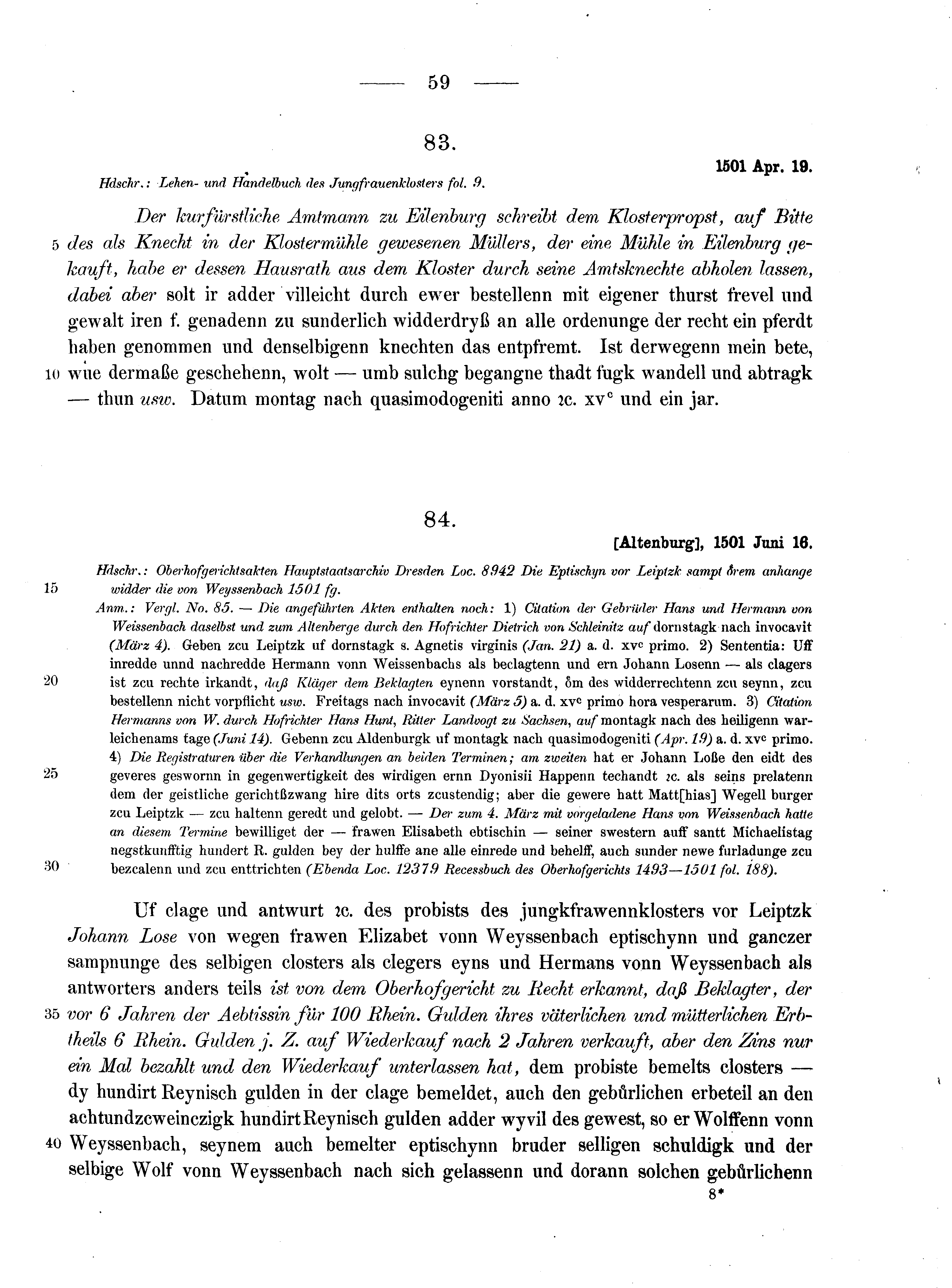 Historische Urkunde Seite 59 aus Band cds2_10