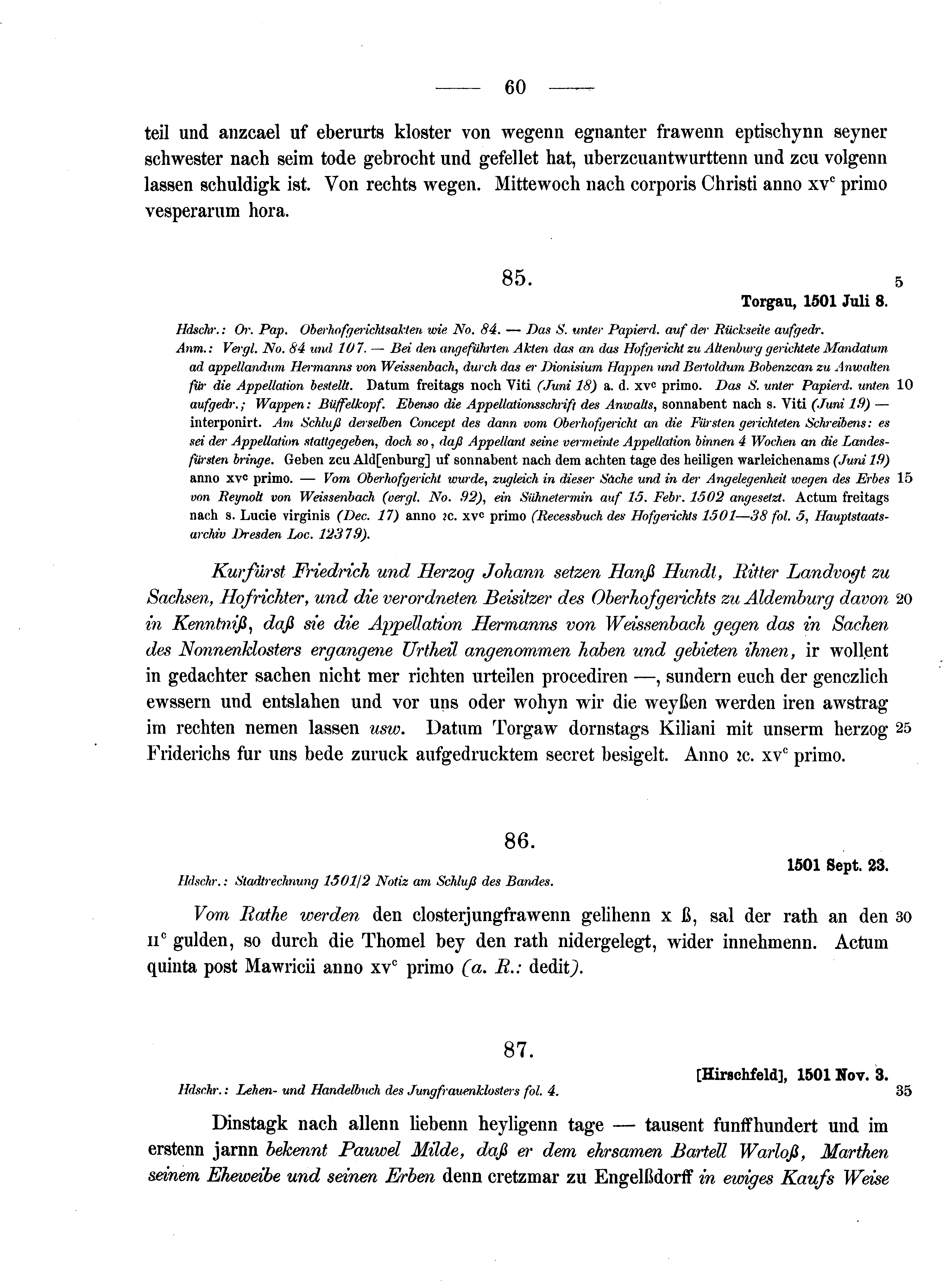 Historische Urkunde Seite 60 aus Band cds2_10